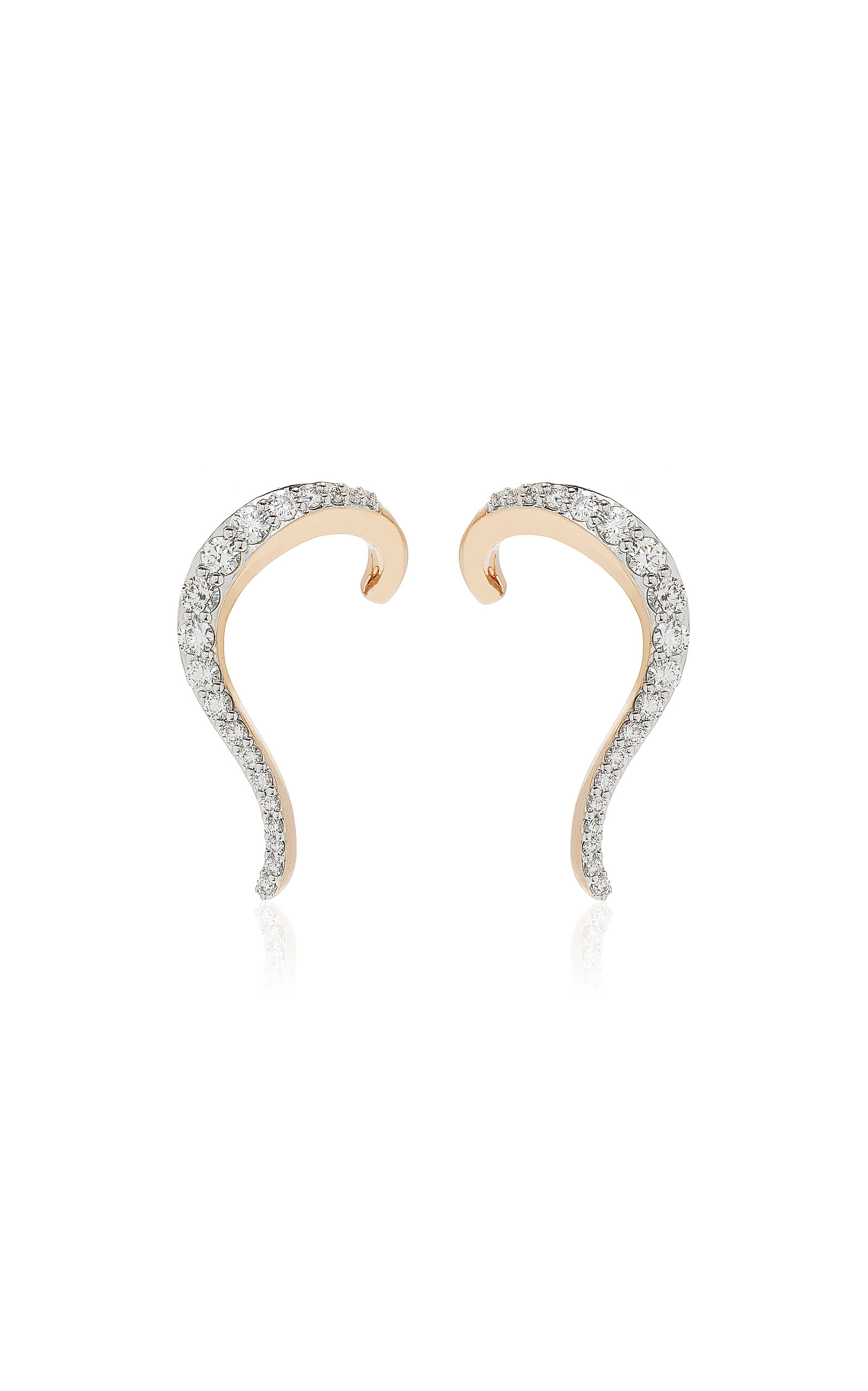 Halo 18K Rose Gold Diamond Earrings