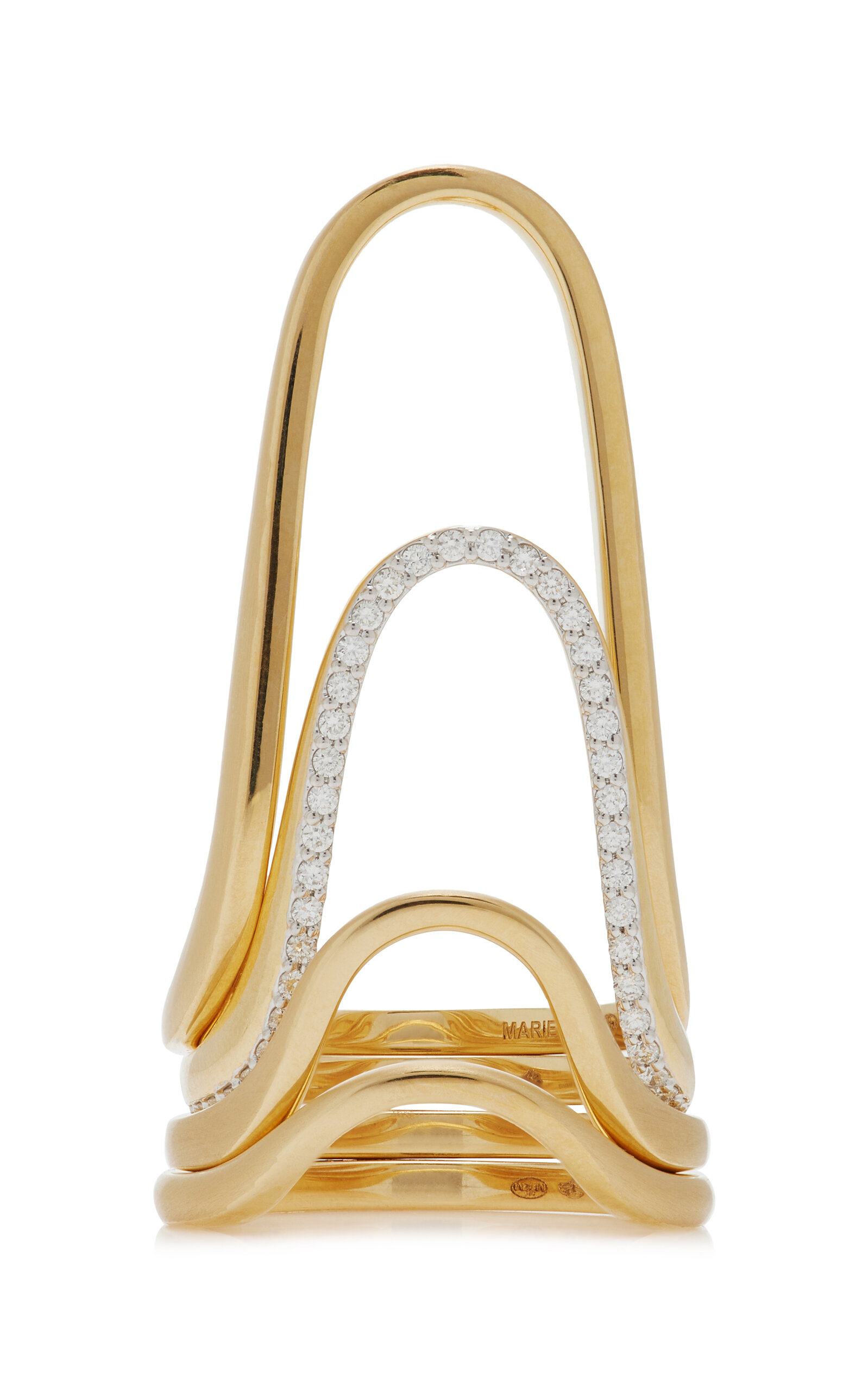 Claire's Set-Of-Four 18K Yellow Gold Diamond Rings