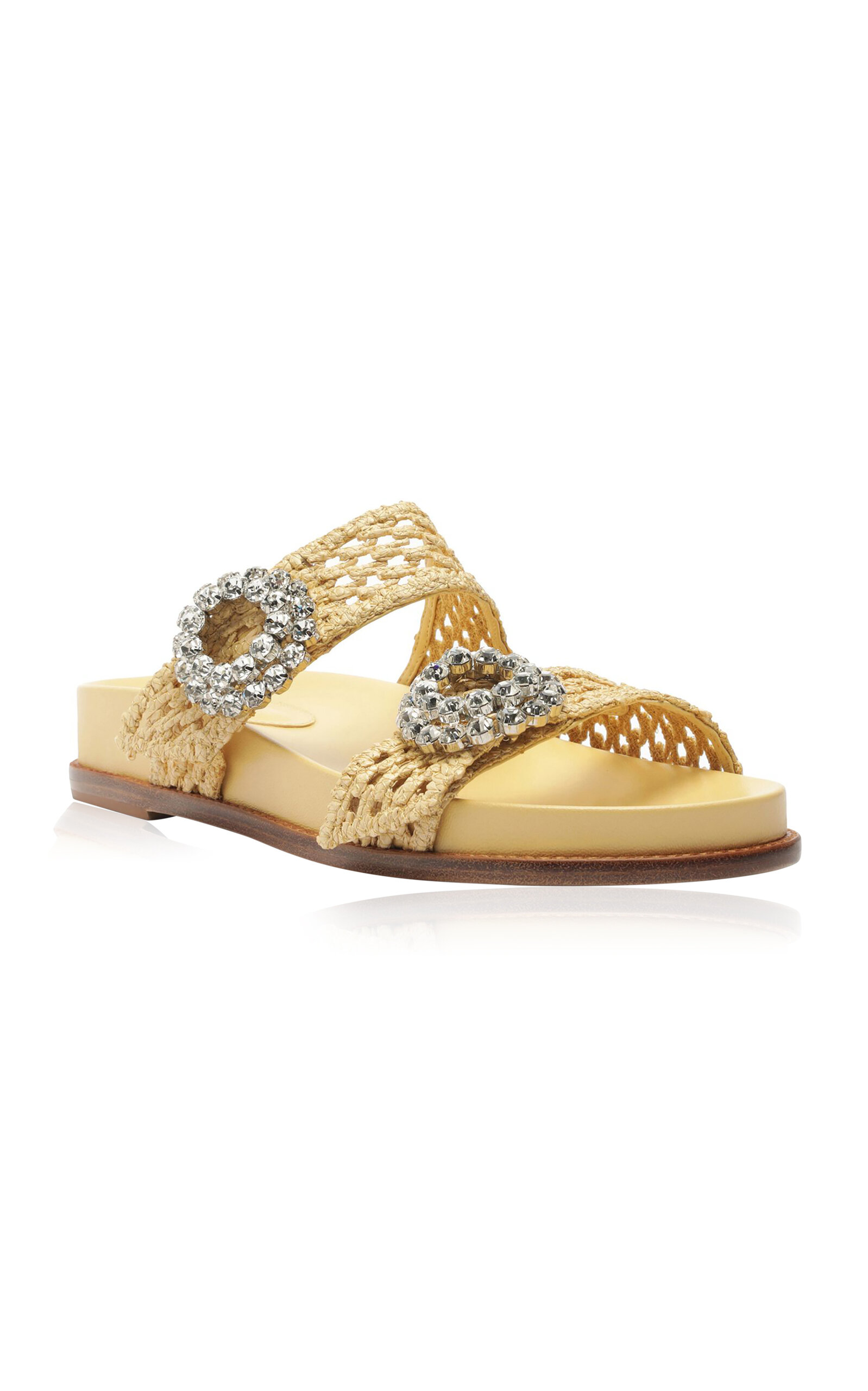 Salma Crystal Raffia Sandals