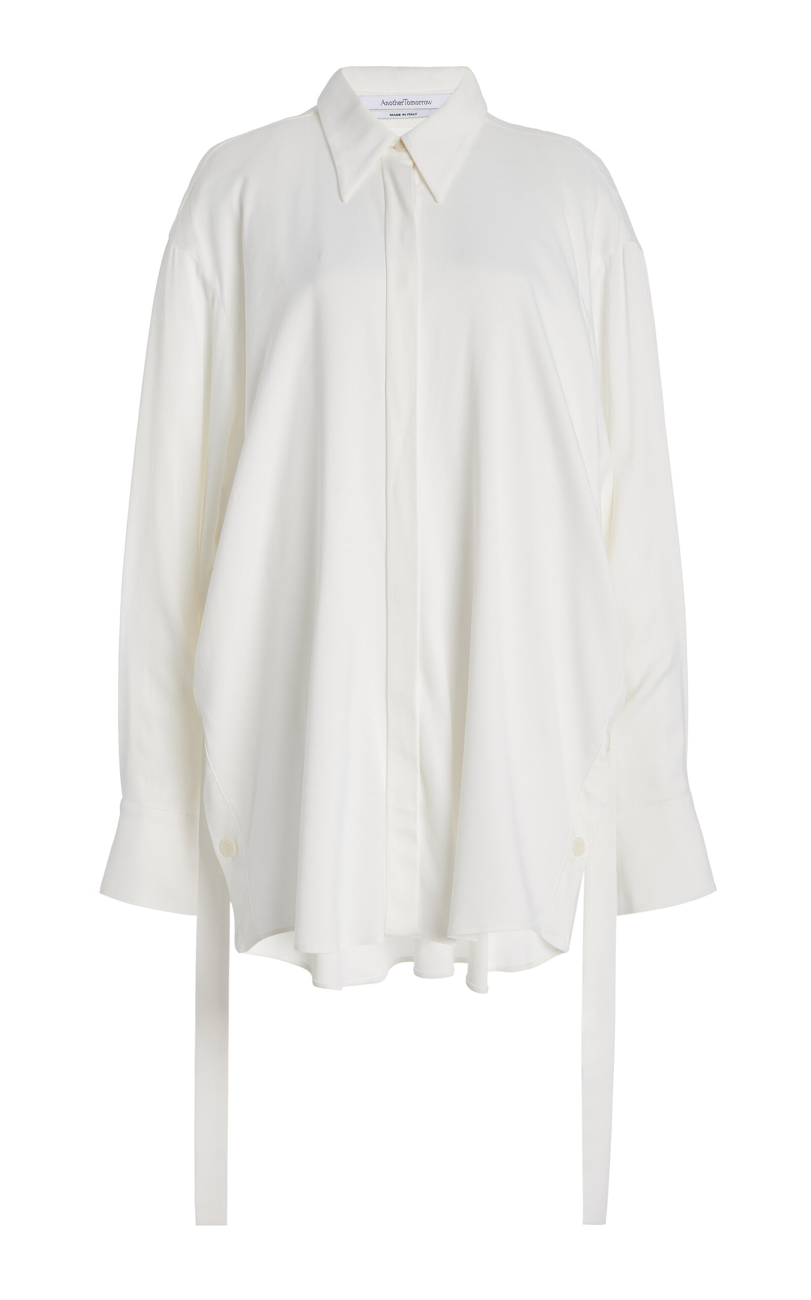 Buttoned Crepe Shirt