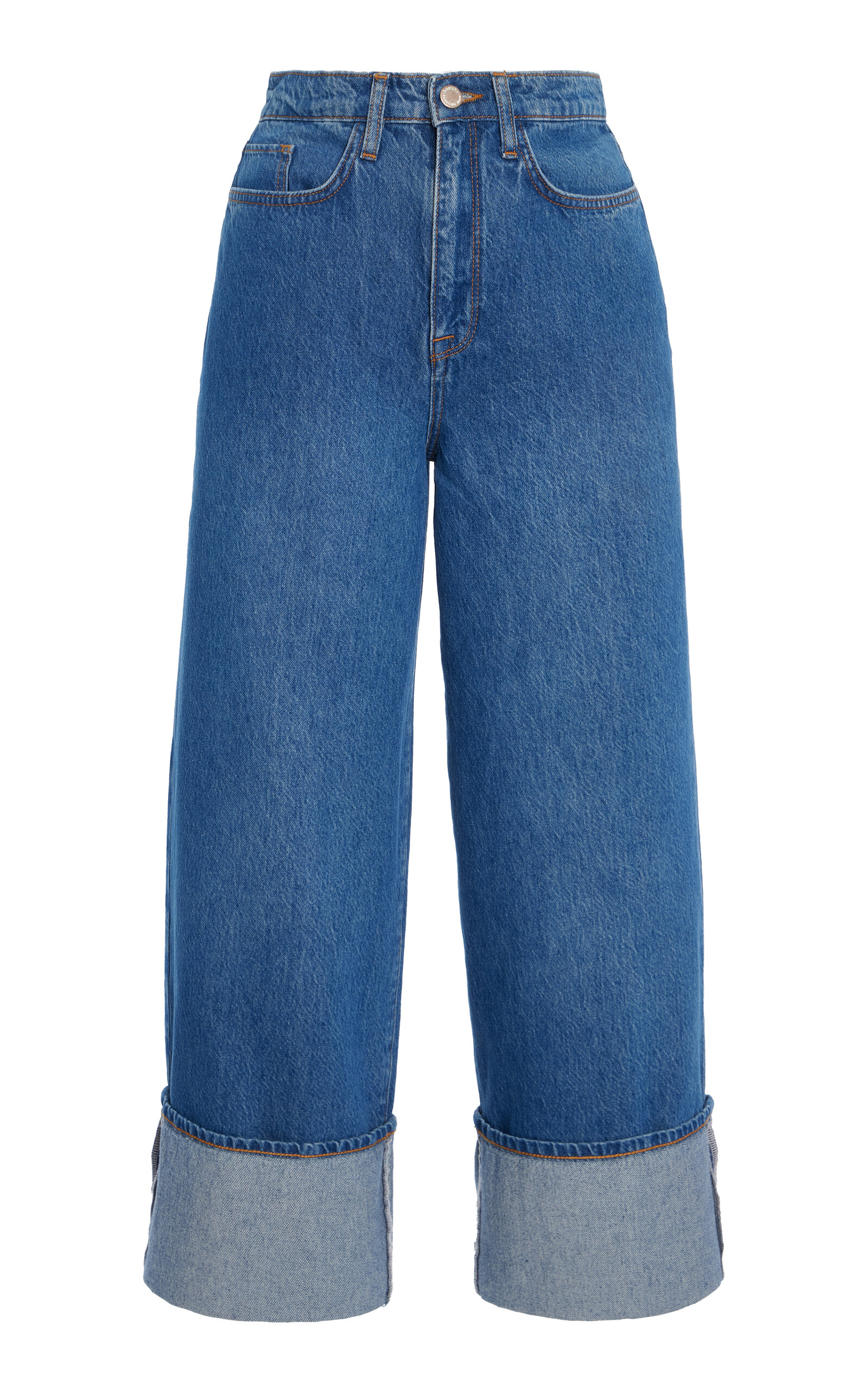 Rose High-Rise Cropped Wide-Leg Jeans