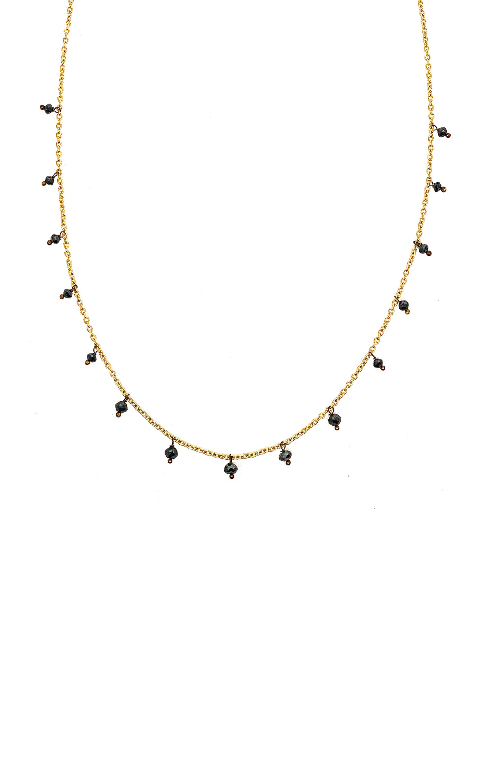 Adeline Black Diamond 18K Yellow Gold Necklace