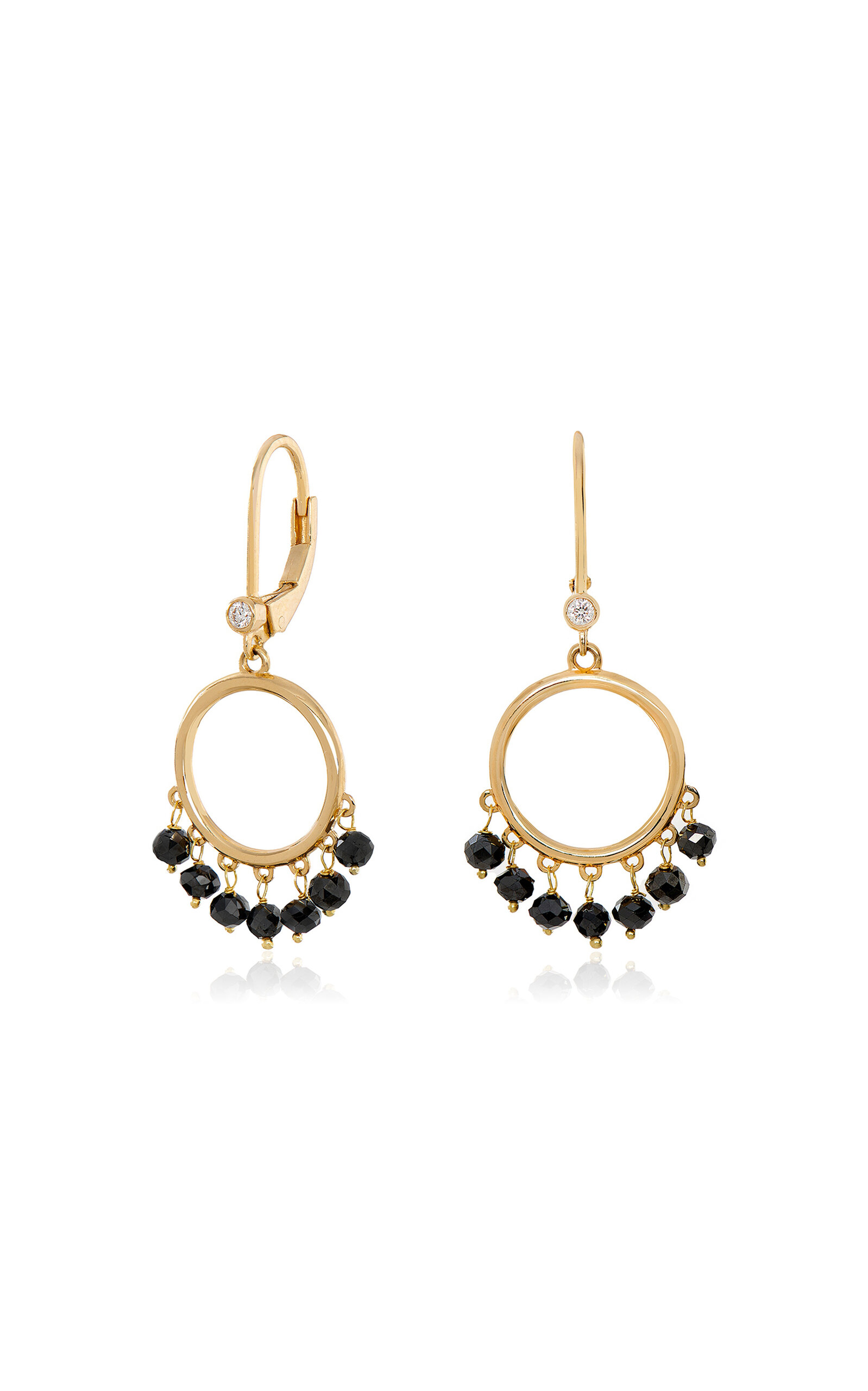 Adeline Black Diamond 18K Yellow Gold Earrings