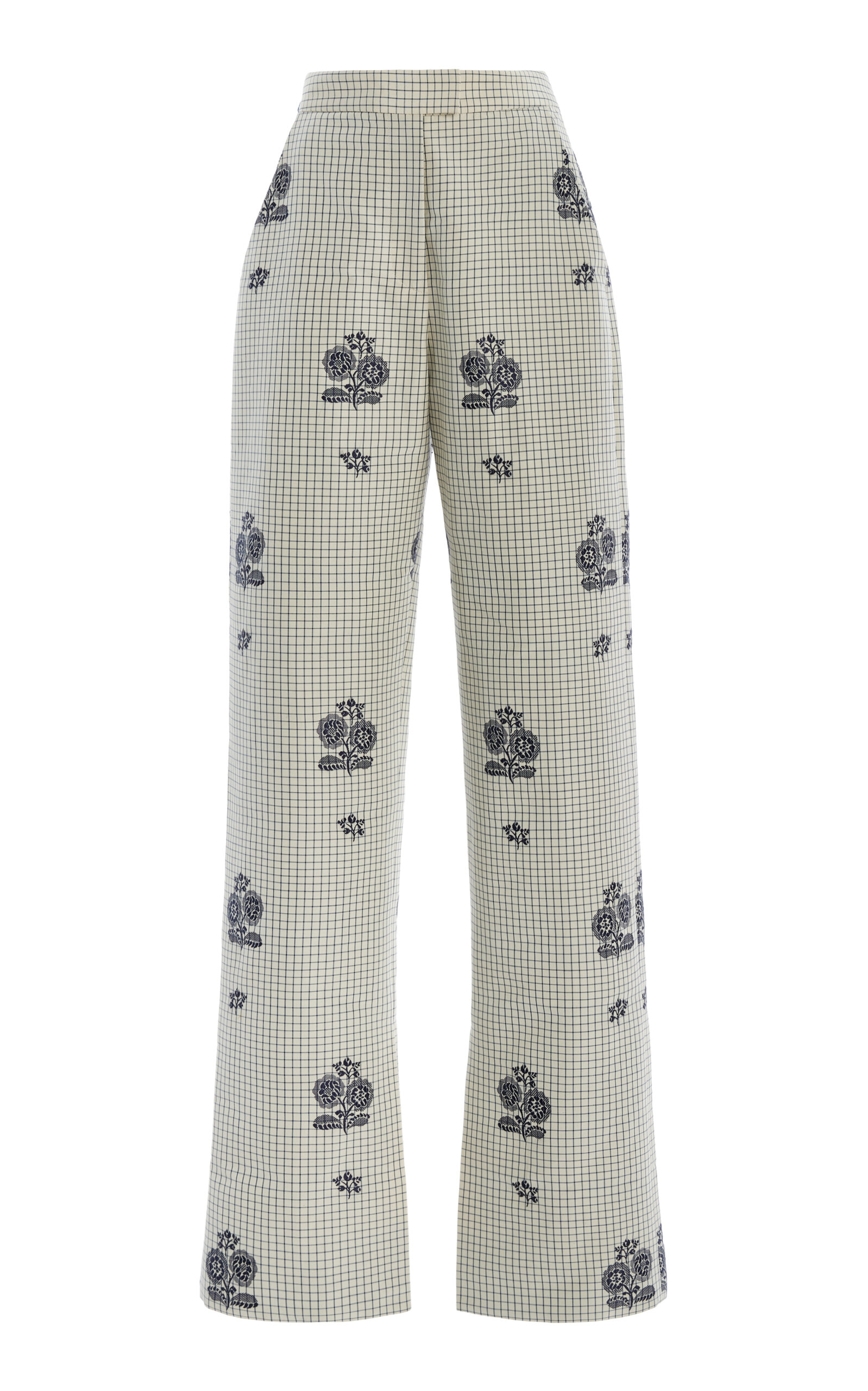 Offil Floral Woven Straight-Leg Pants