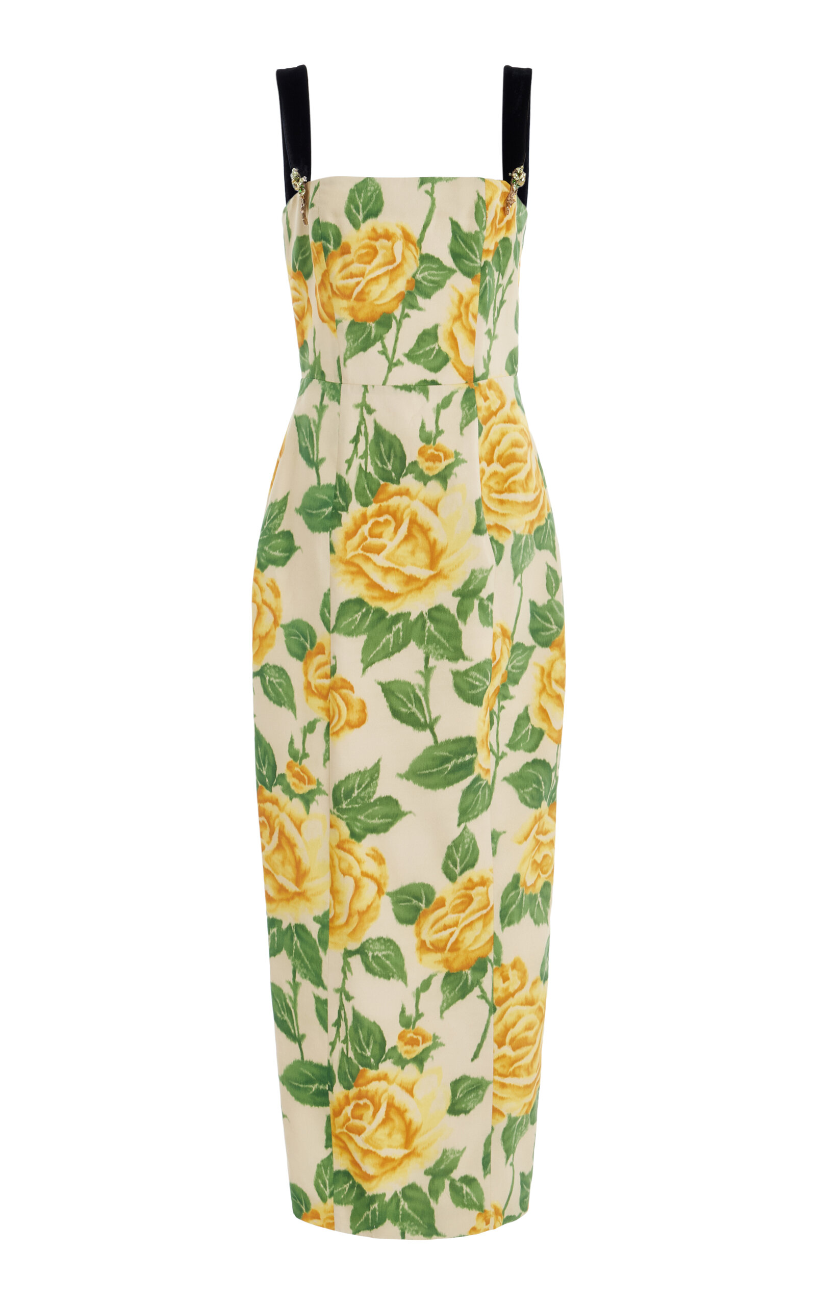 Keynes Floral Taffeta Midi Dress