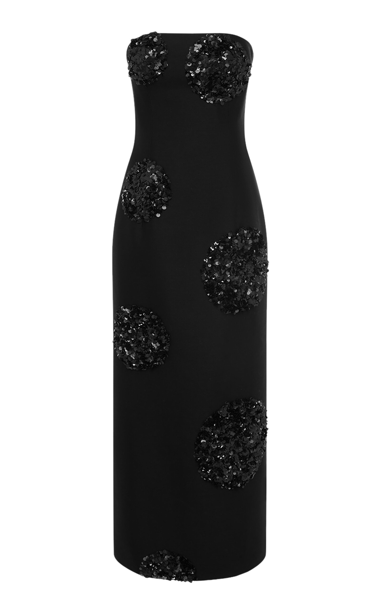 Exclusive Rayna Embellished Wool-Silk Bustier Maxi Dress