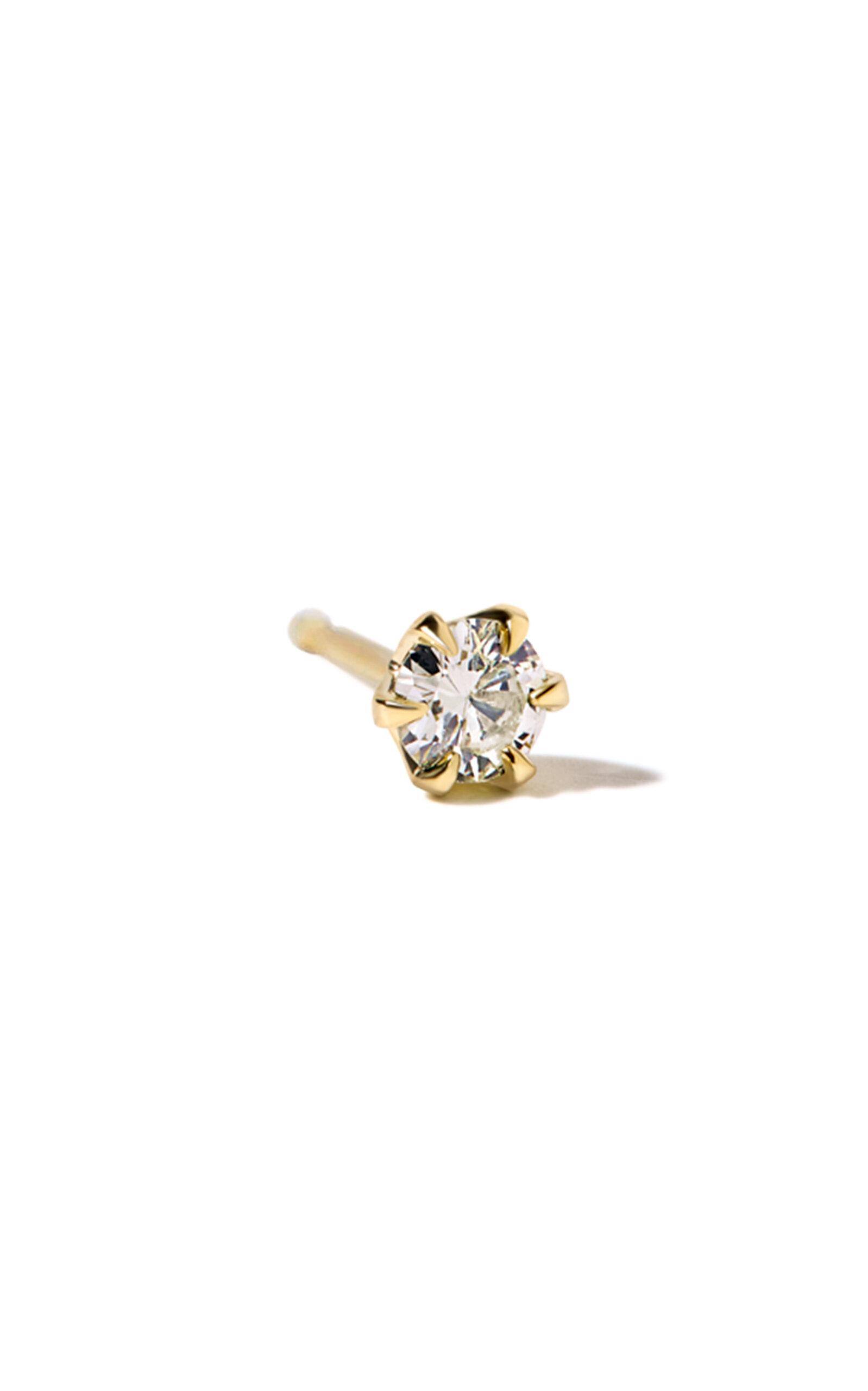 14K Yellow Gold Mined Diamond Stud Earrings