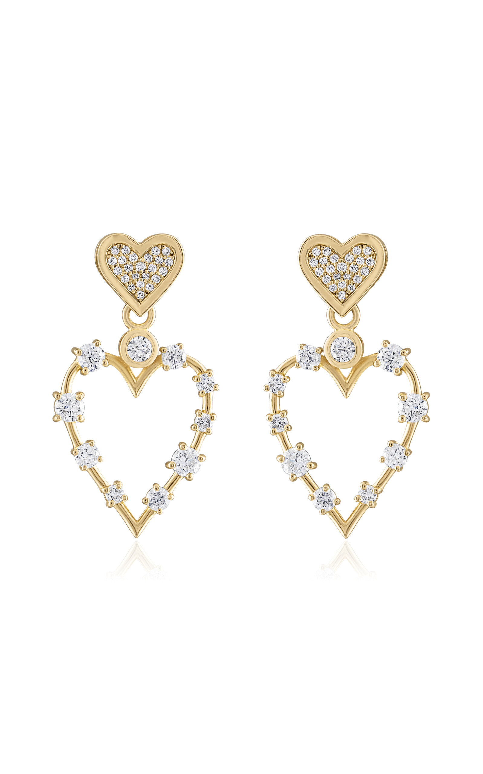 14K Yellow Gold Diamond Earrings