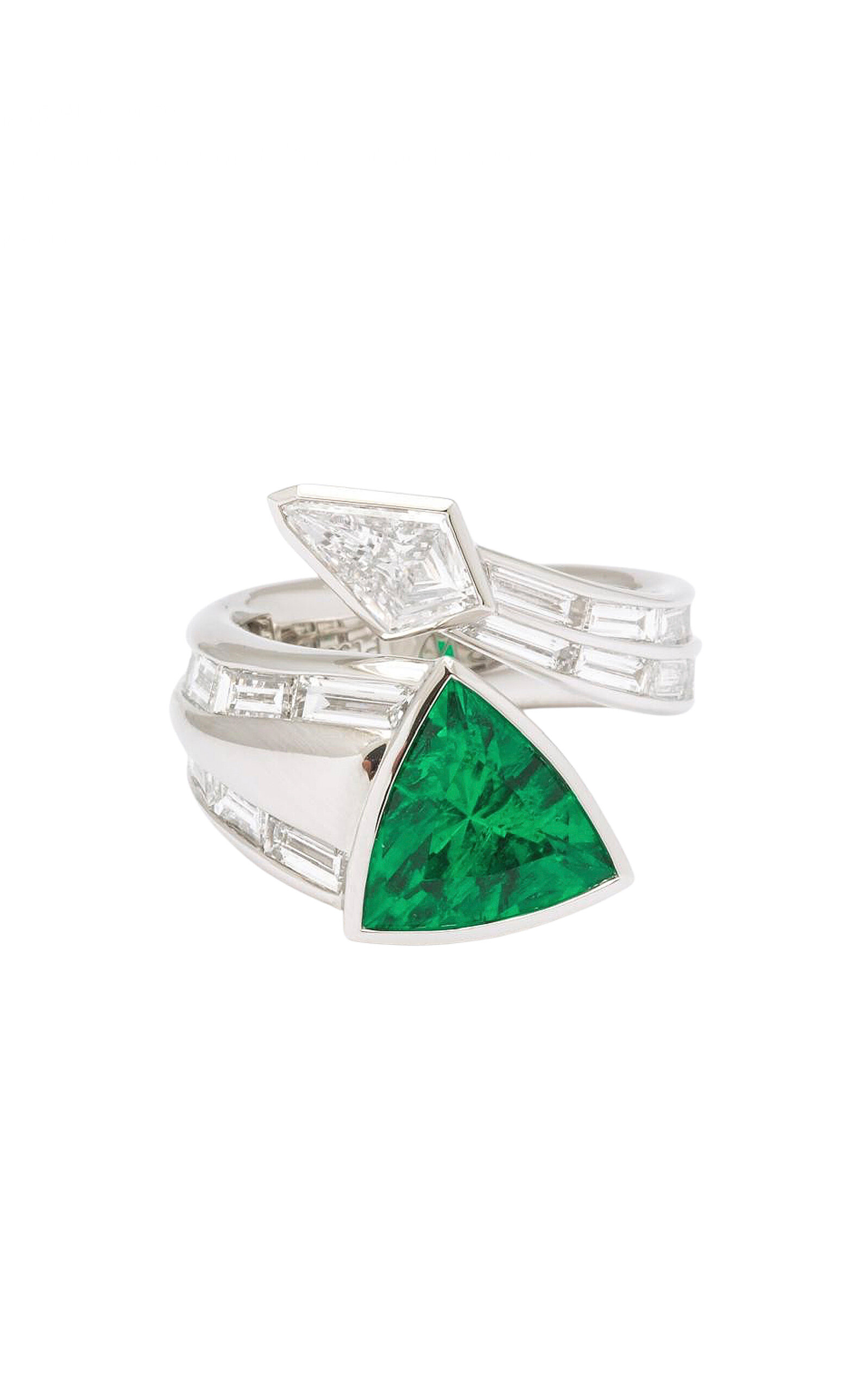 Emerald & Diamond Toi U Moi Ring