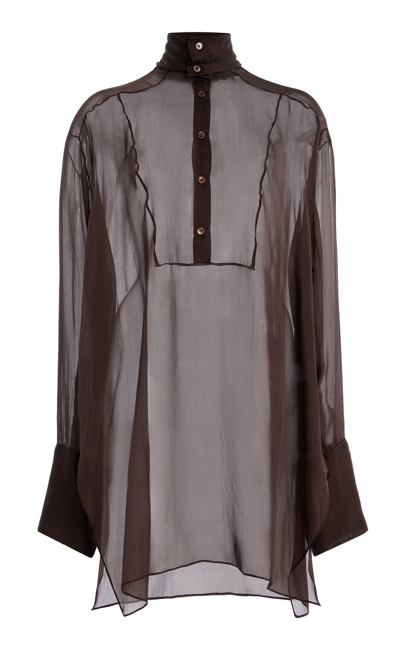 Cyra Chintz Silk Chiffon Shirt