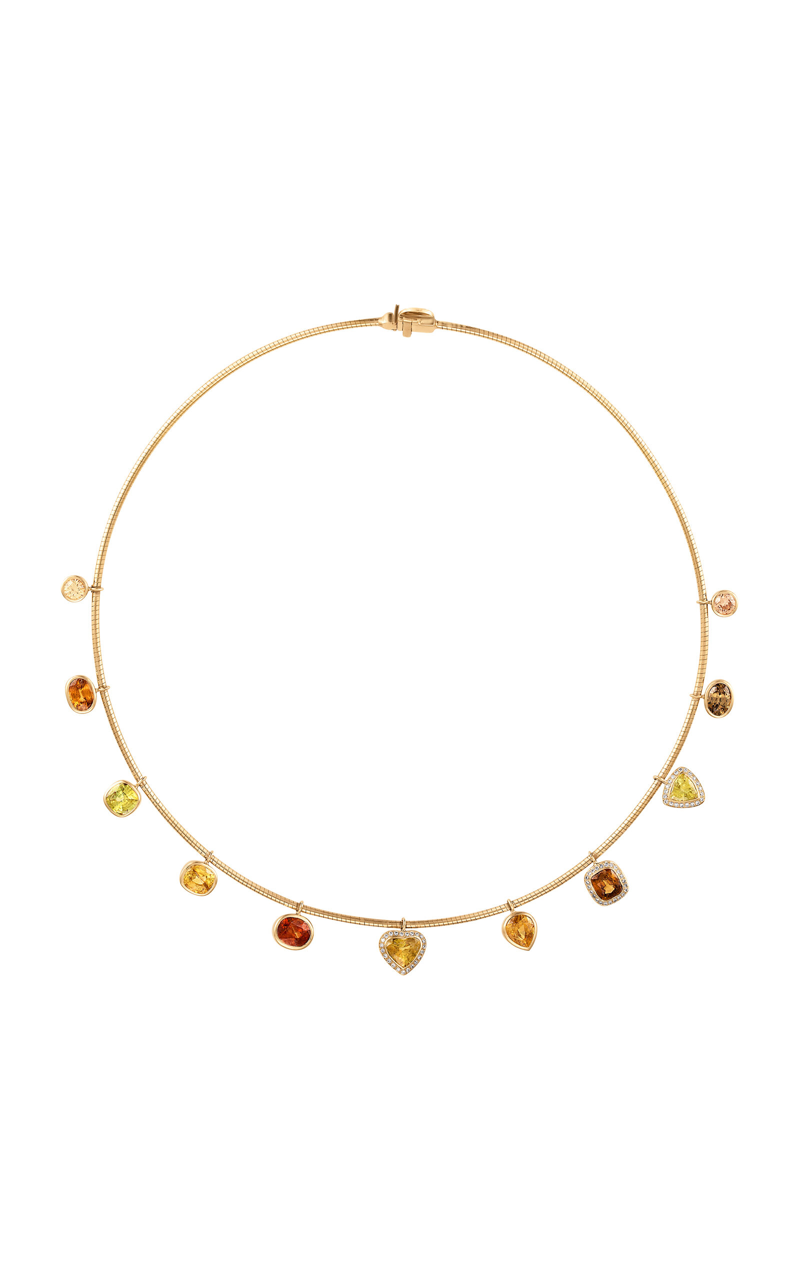 14k Yellow Gold Sphene Collar Necklace