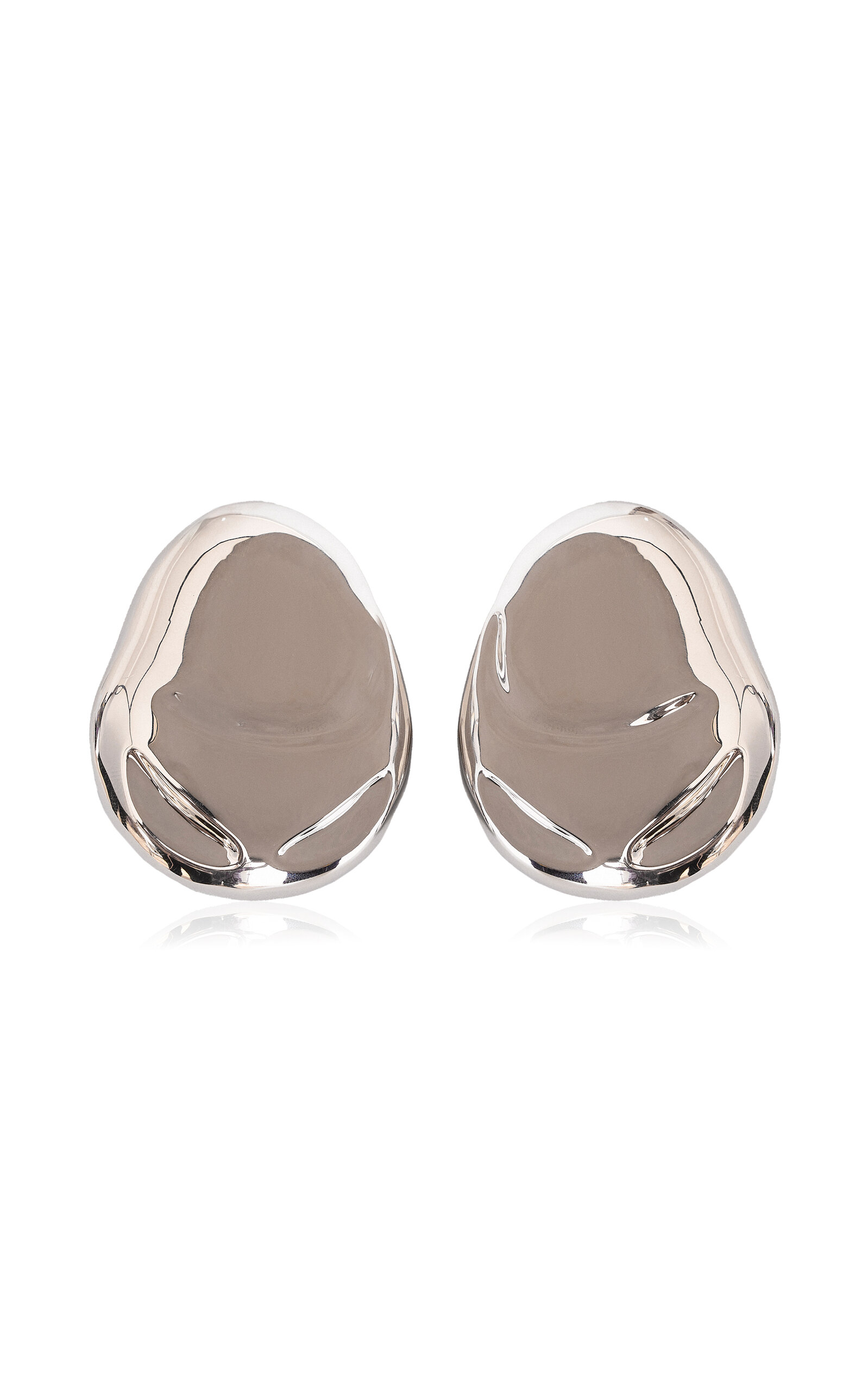 18kt Gold Plated Ere Earrings (Large/Silver)