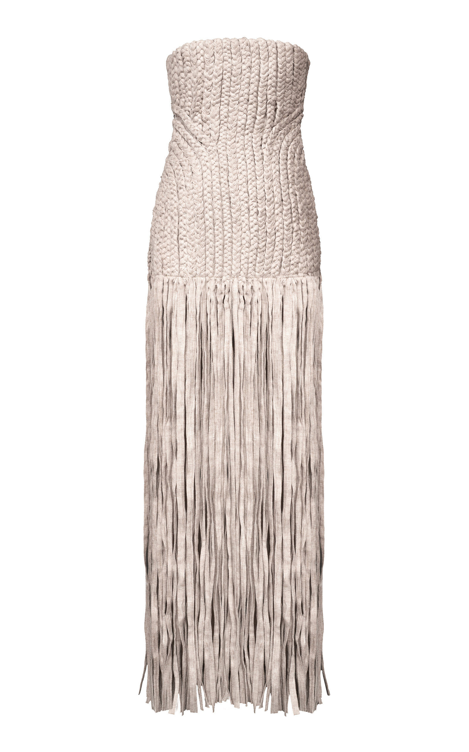 Irun Fringed Woven Cotton Maxi Dress