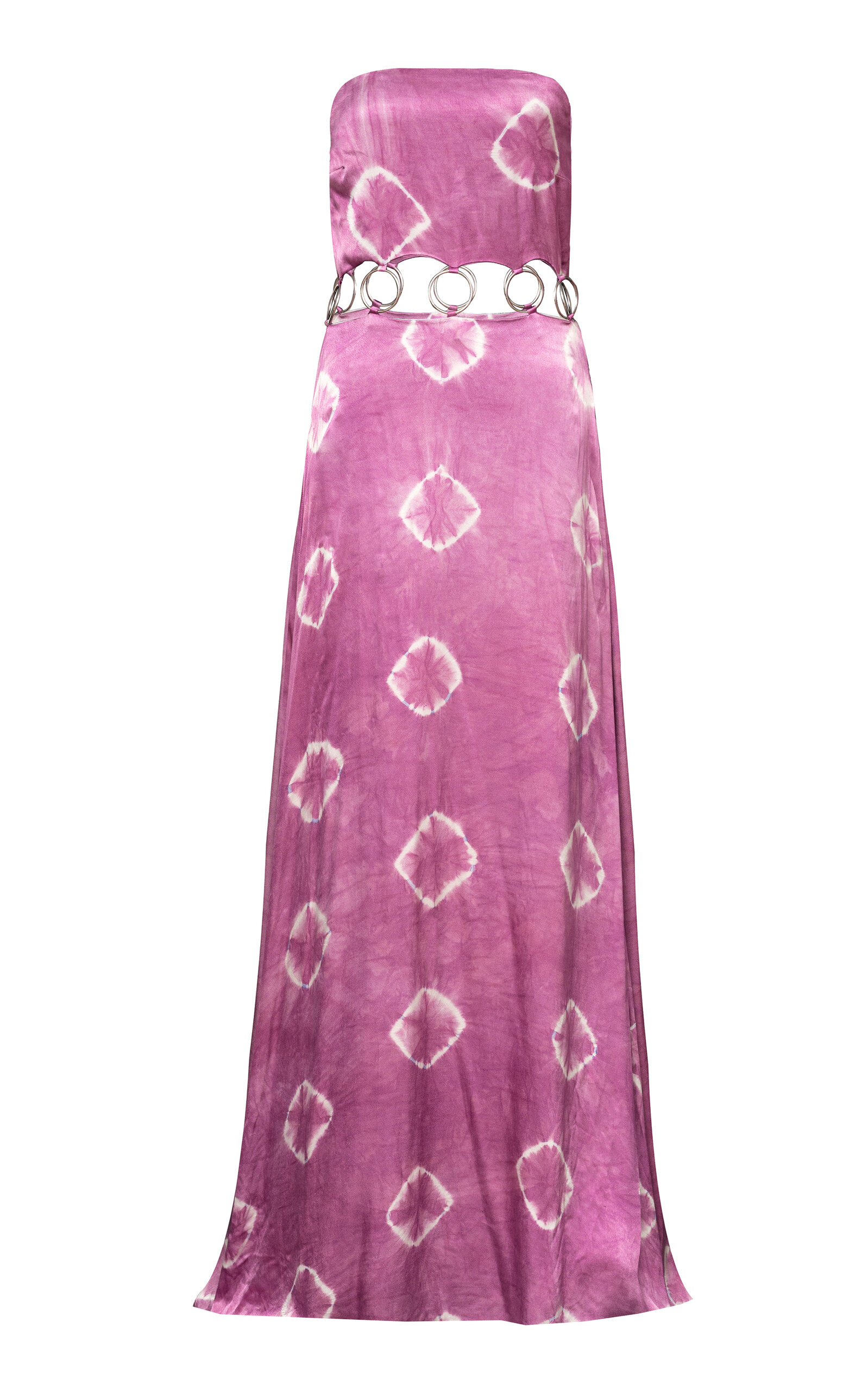 Jaiye Cutout Tie-Dyed Silk Maxi Dress