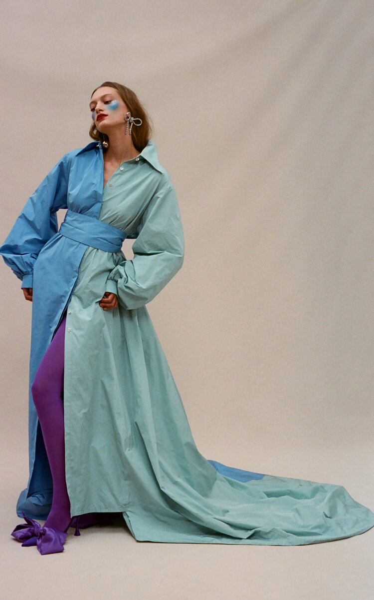 Pajama Taffeta Shirt Gown