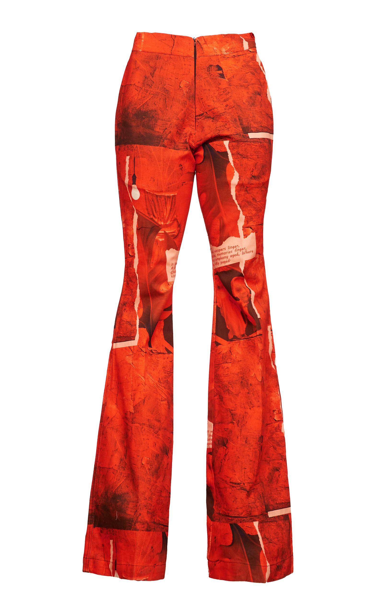 Miye Printed Cotton Canvas Flared Pants