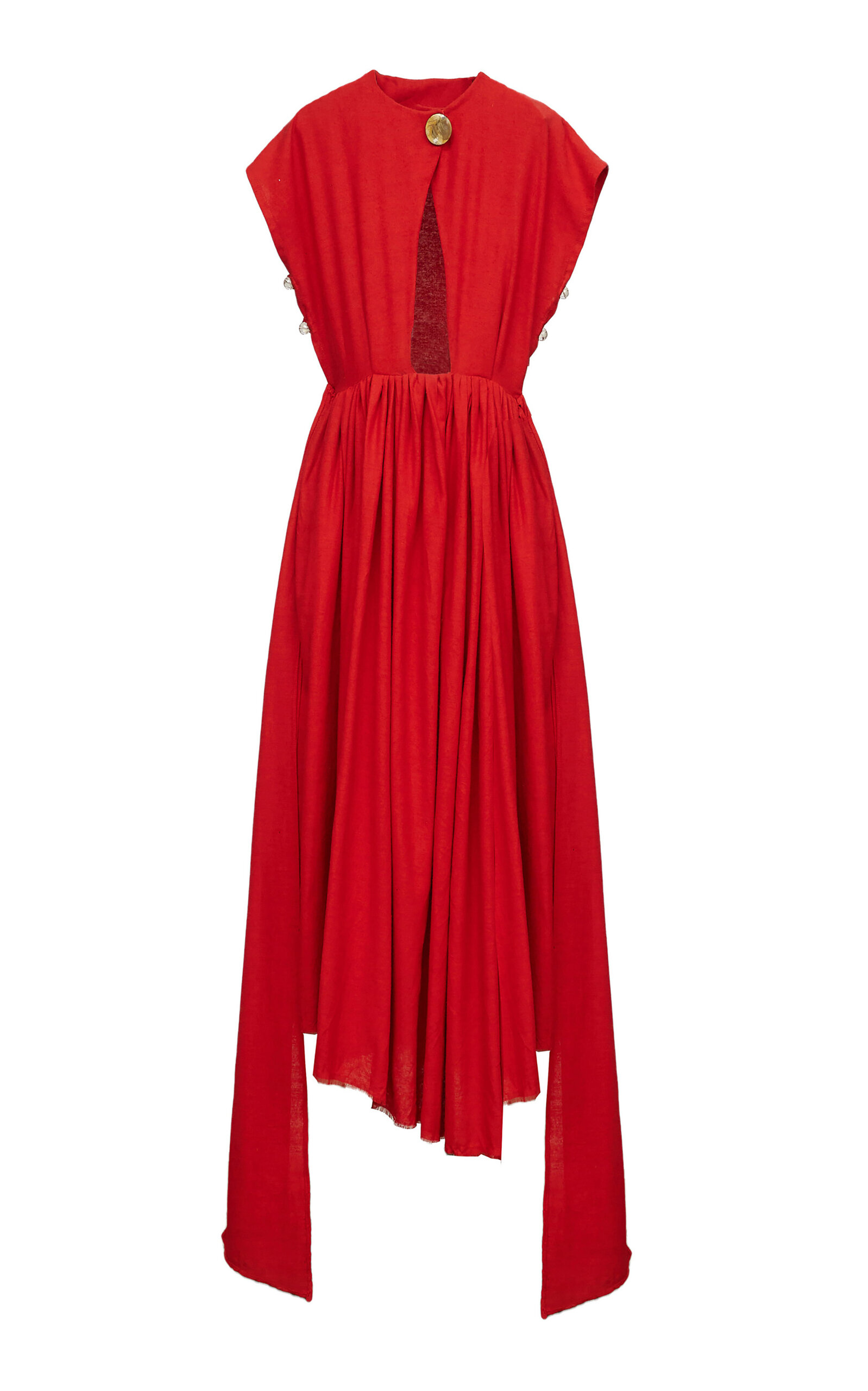 Apeke Cutout Linen Maxi Dress