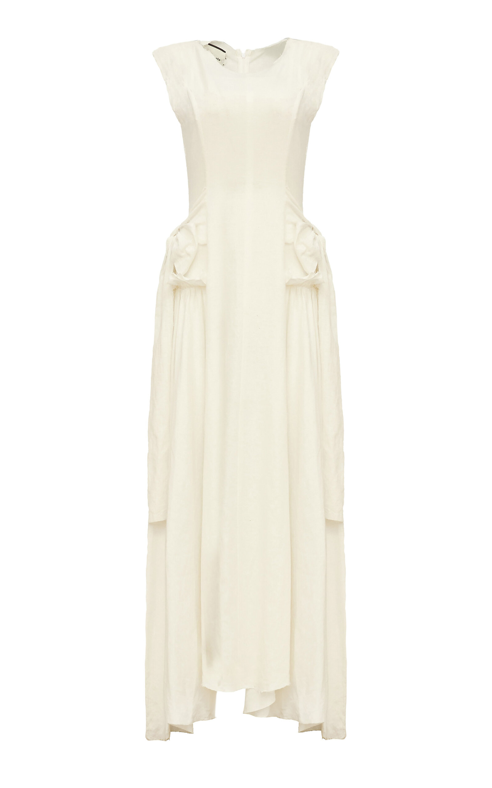 Tuusi Ruffle-Trimmed Linen Maxi Dress