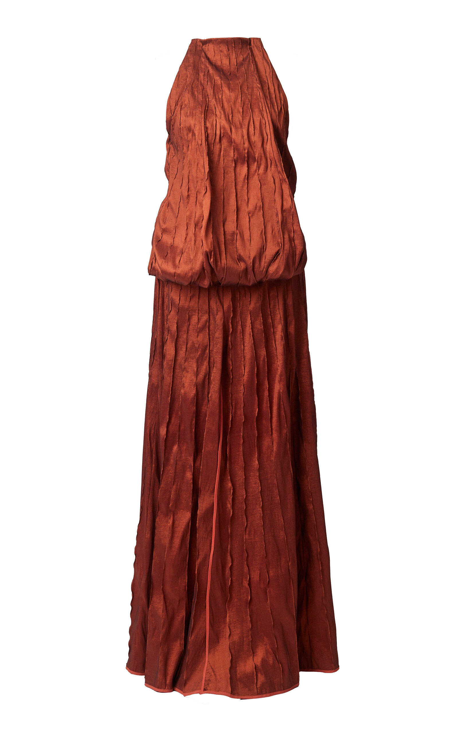 Agatha Alter Draped Crepe Maxi Dress