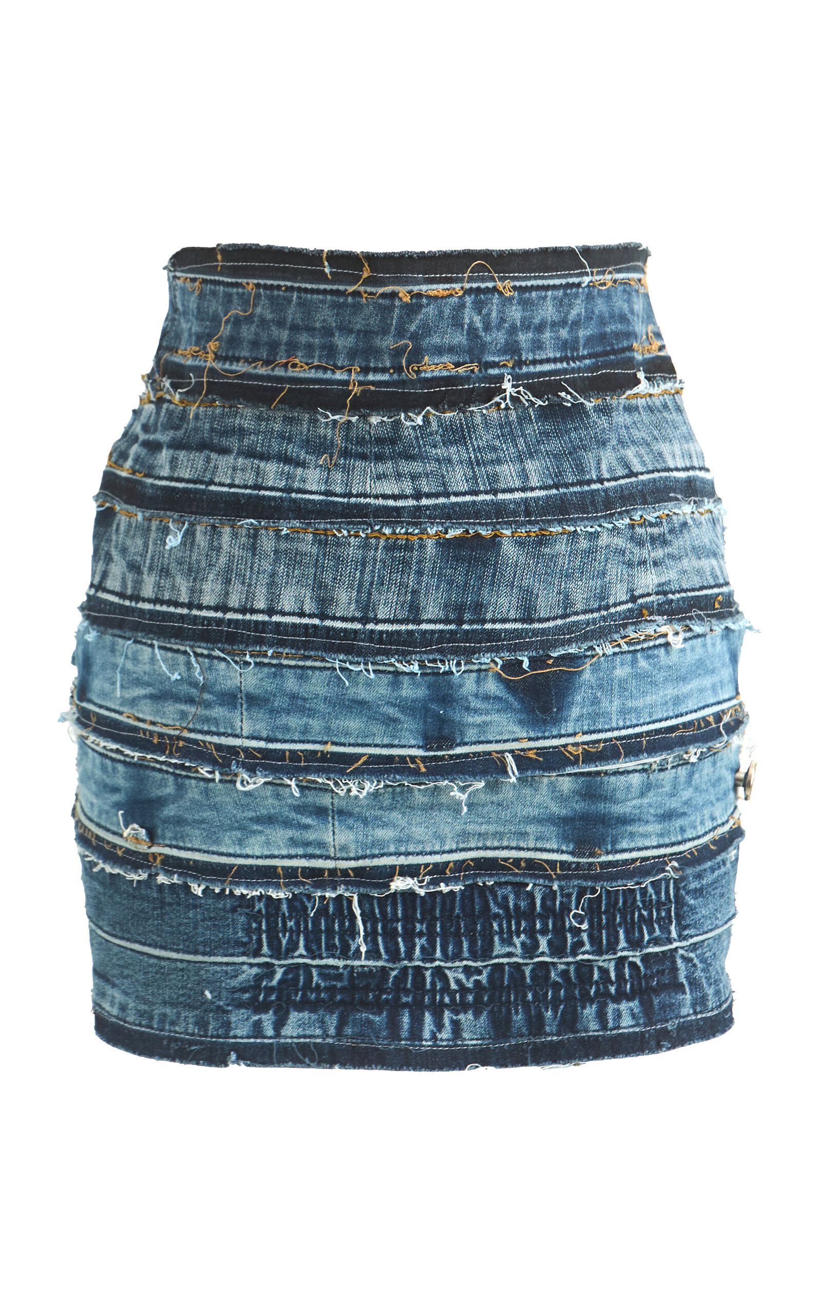 Odeneho Patchwork Denim Mini Skirt