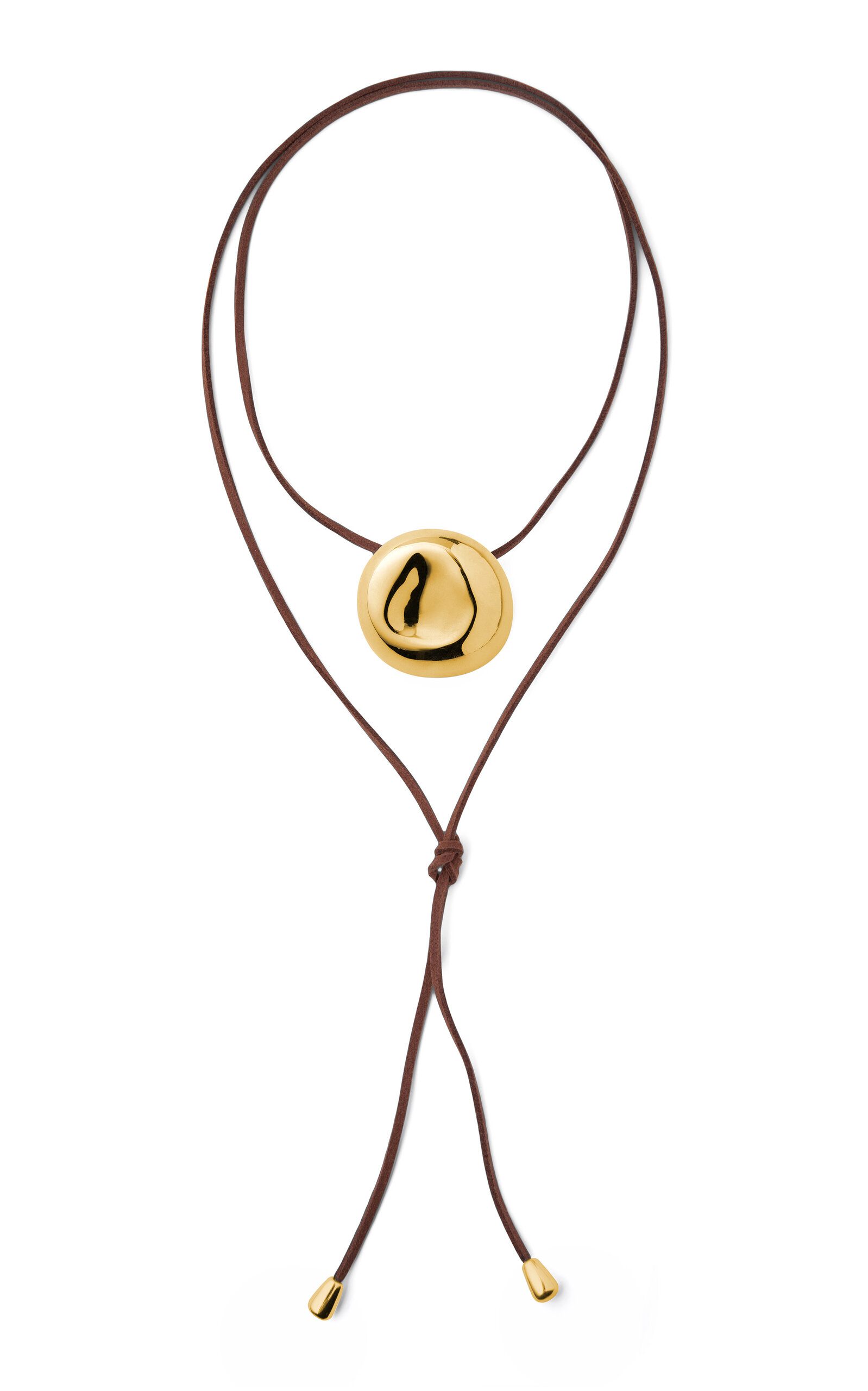 éliou Martelo 14K Gold-Plated Leather Necklace