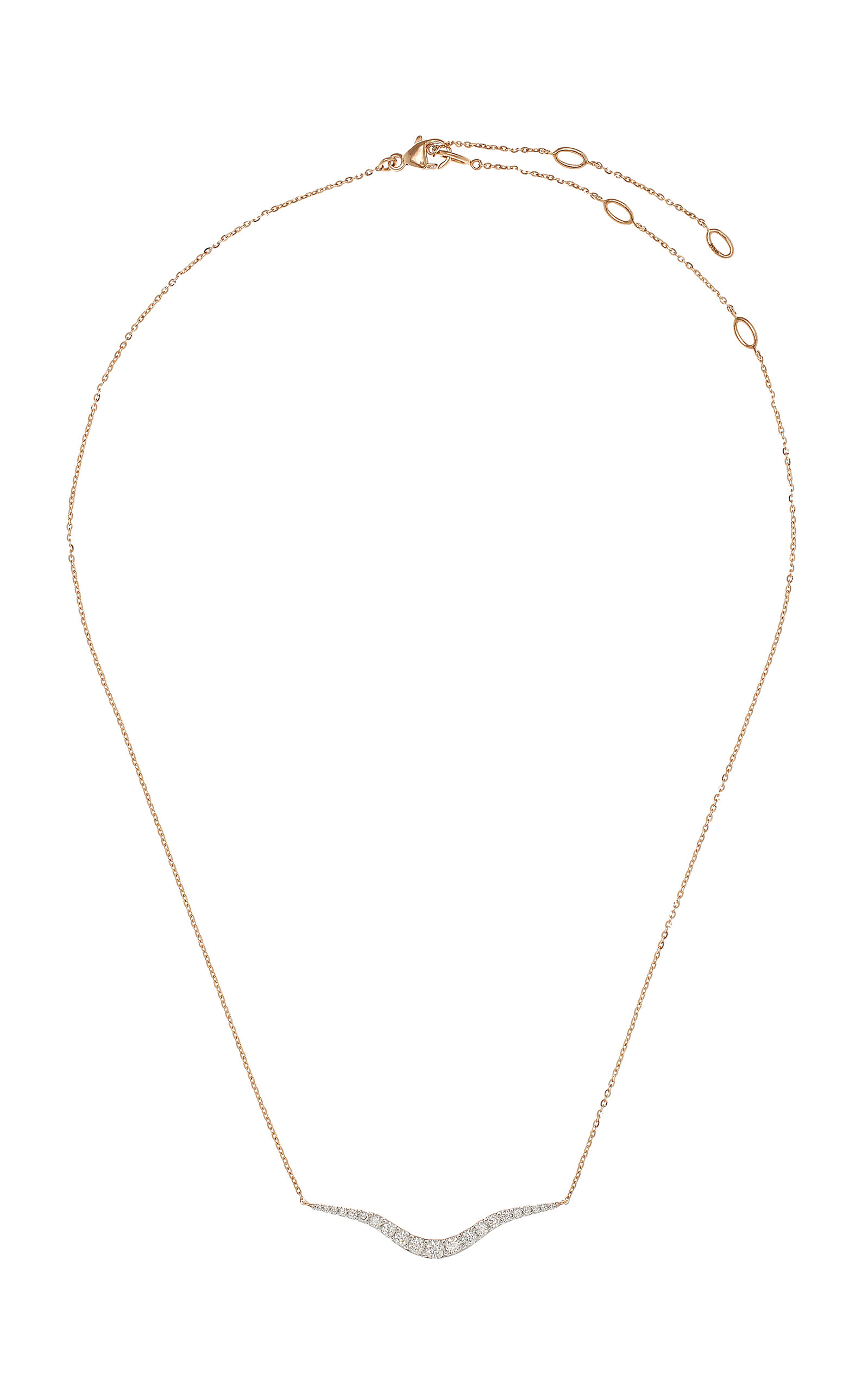 18k Rose Gold and Diamond Petite Radiant Necklace