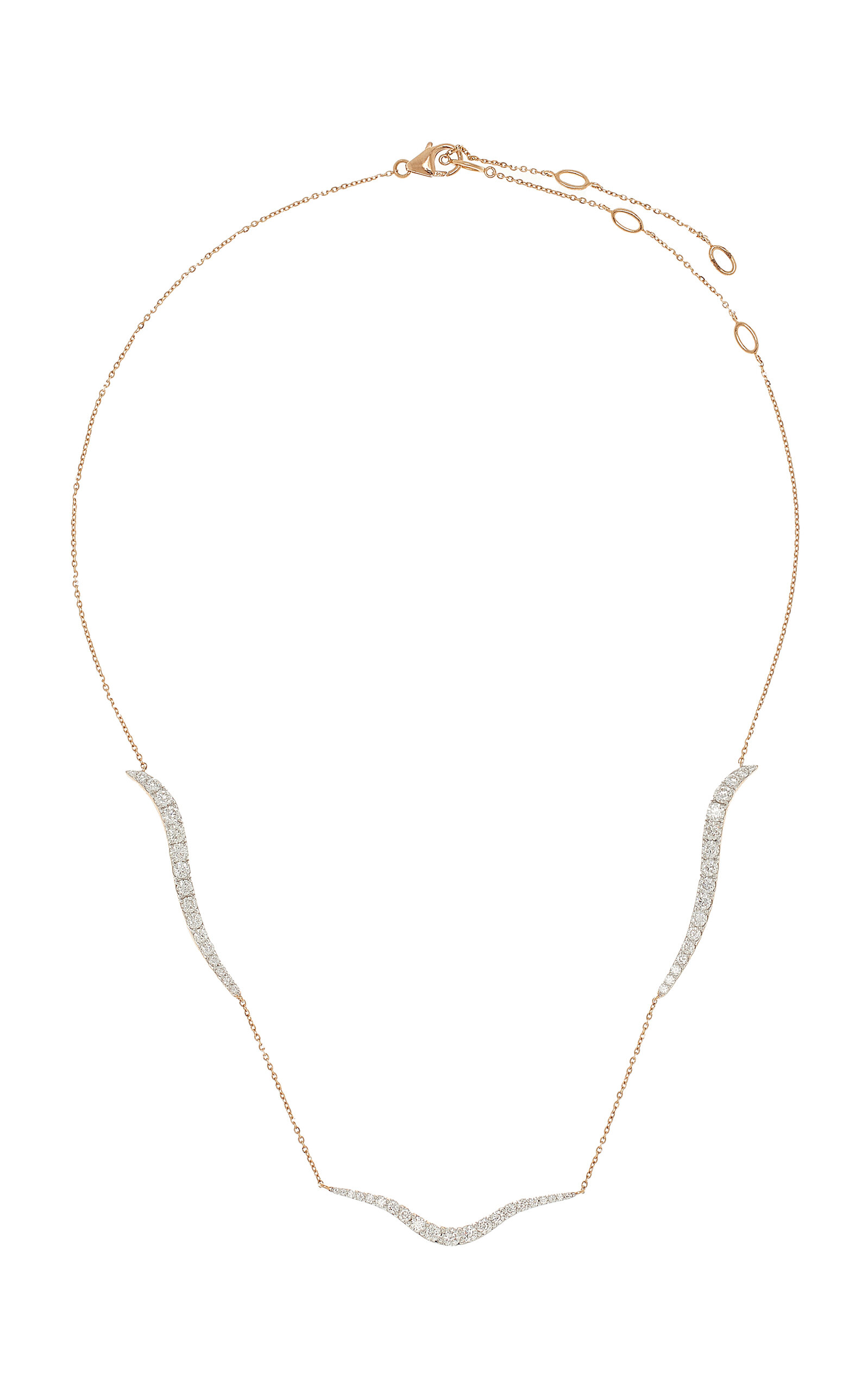 18K Rose Gold and Diamond Aurora Chain Necklace