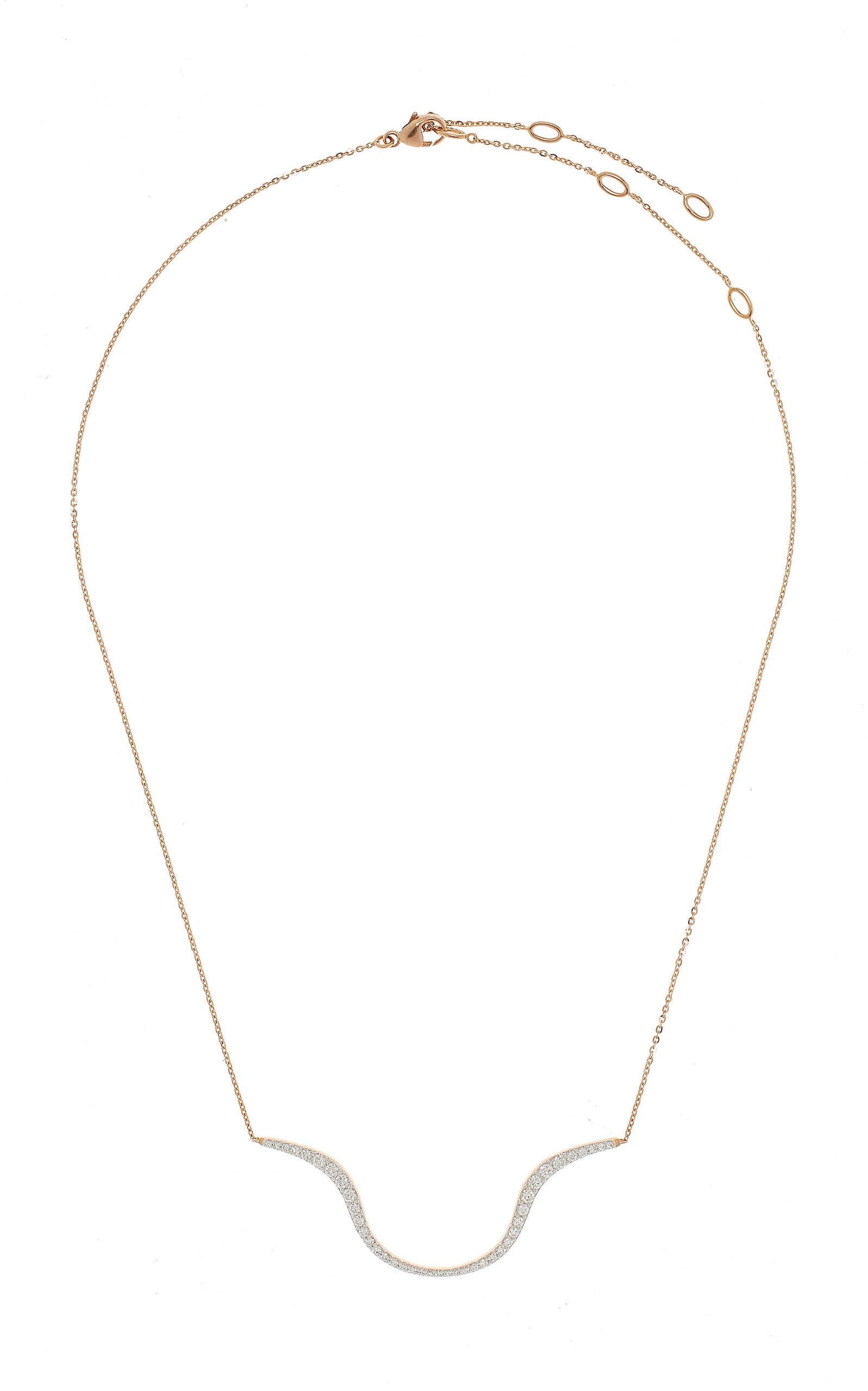 18K Rose Gold and Diamond Radiant Chain Necklace