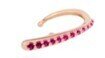 18K Rose Gold and Ruby Ocean Tide Single Ear Jewel