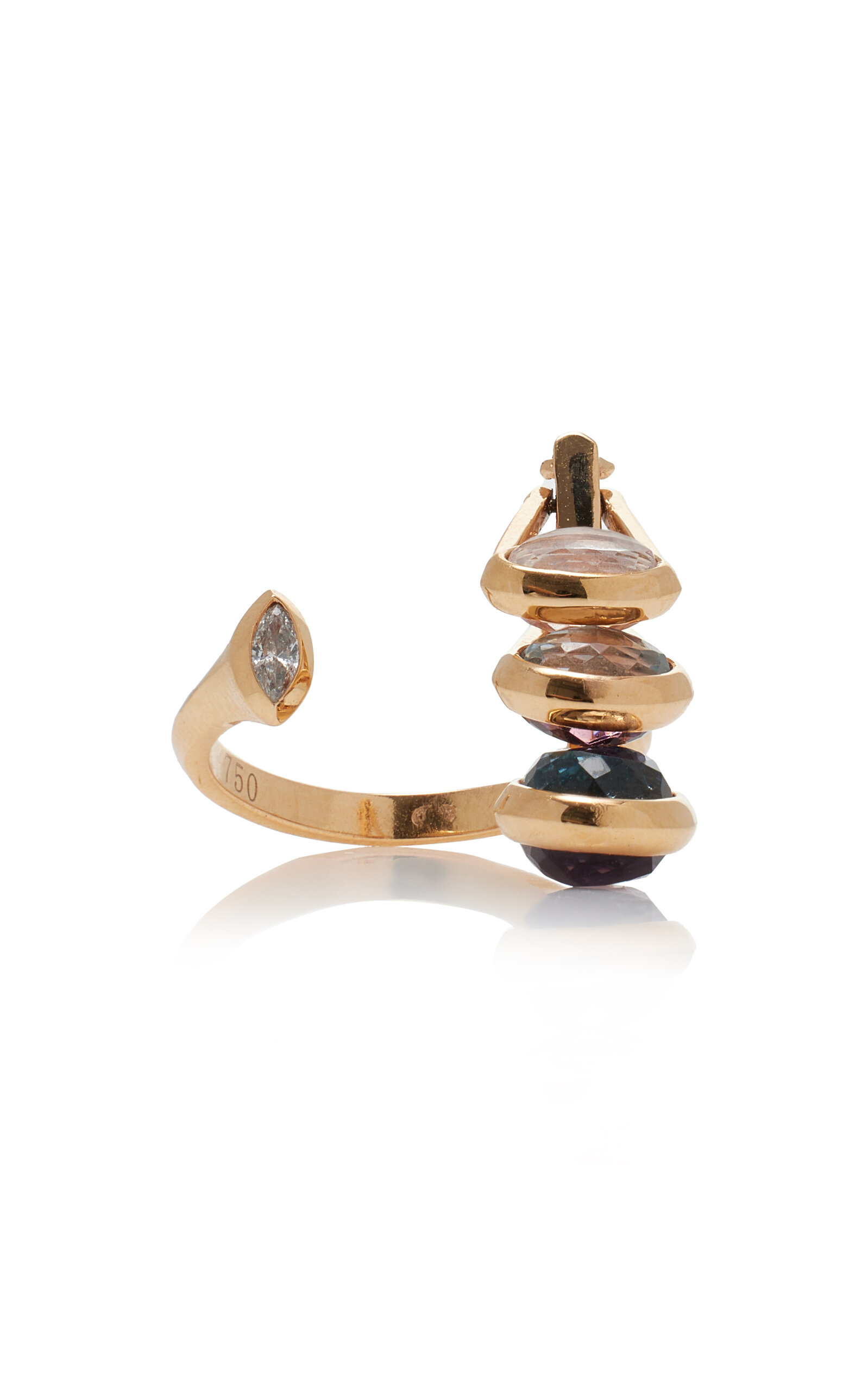 18K Rose Gold Petite Dancing Open Ring