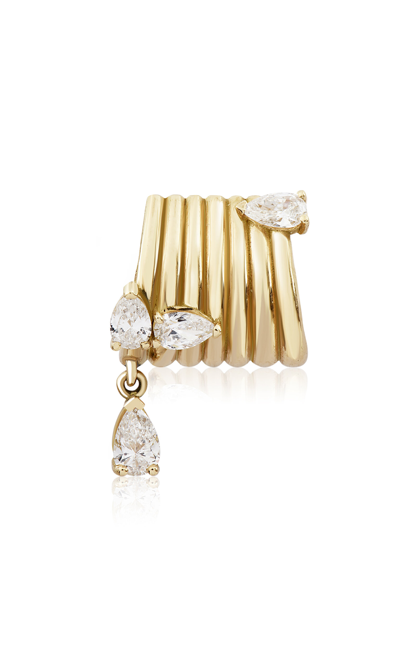 Repo 18K Yellow Gold Diamond Single Earring