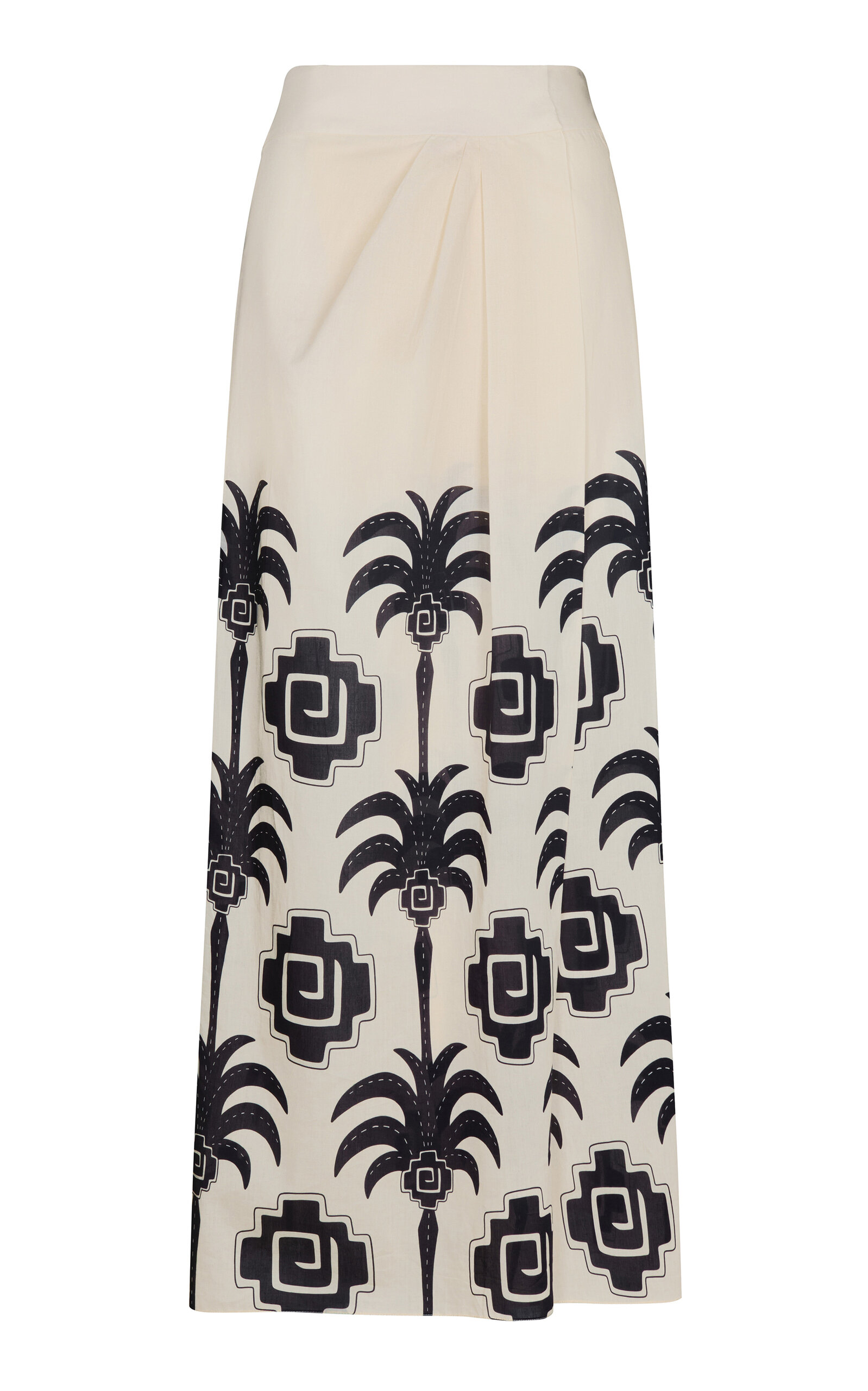 Nature'S Patterns Cotton Wrap Maxi Skirt