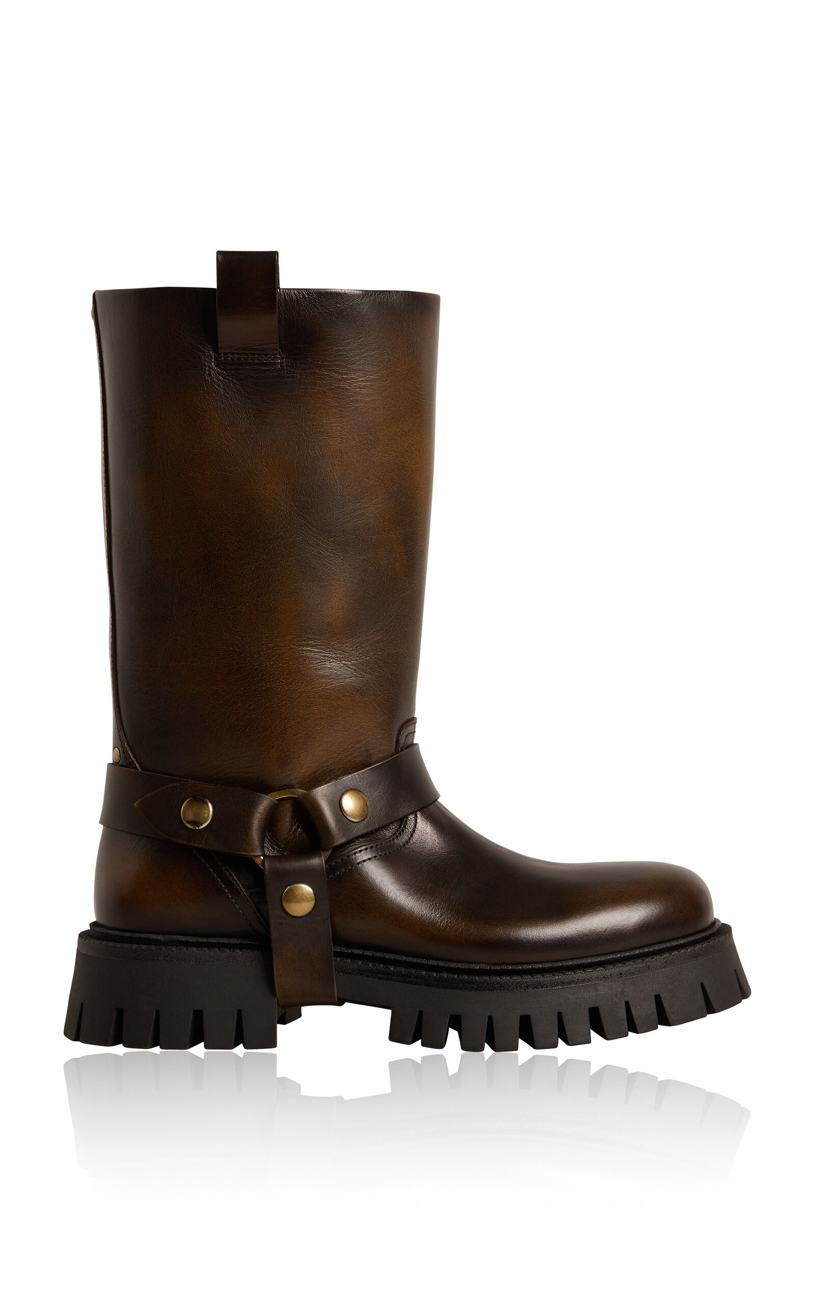 Kurt Chunky Sole Distressed Leather Boot