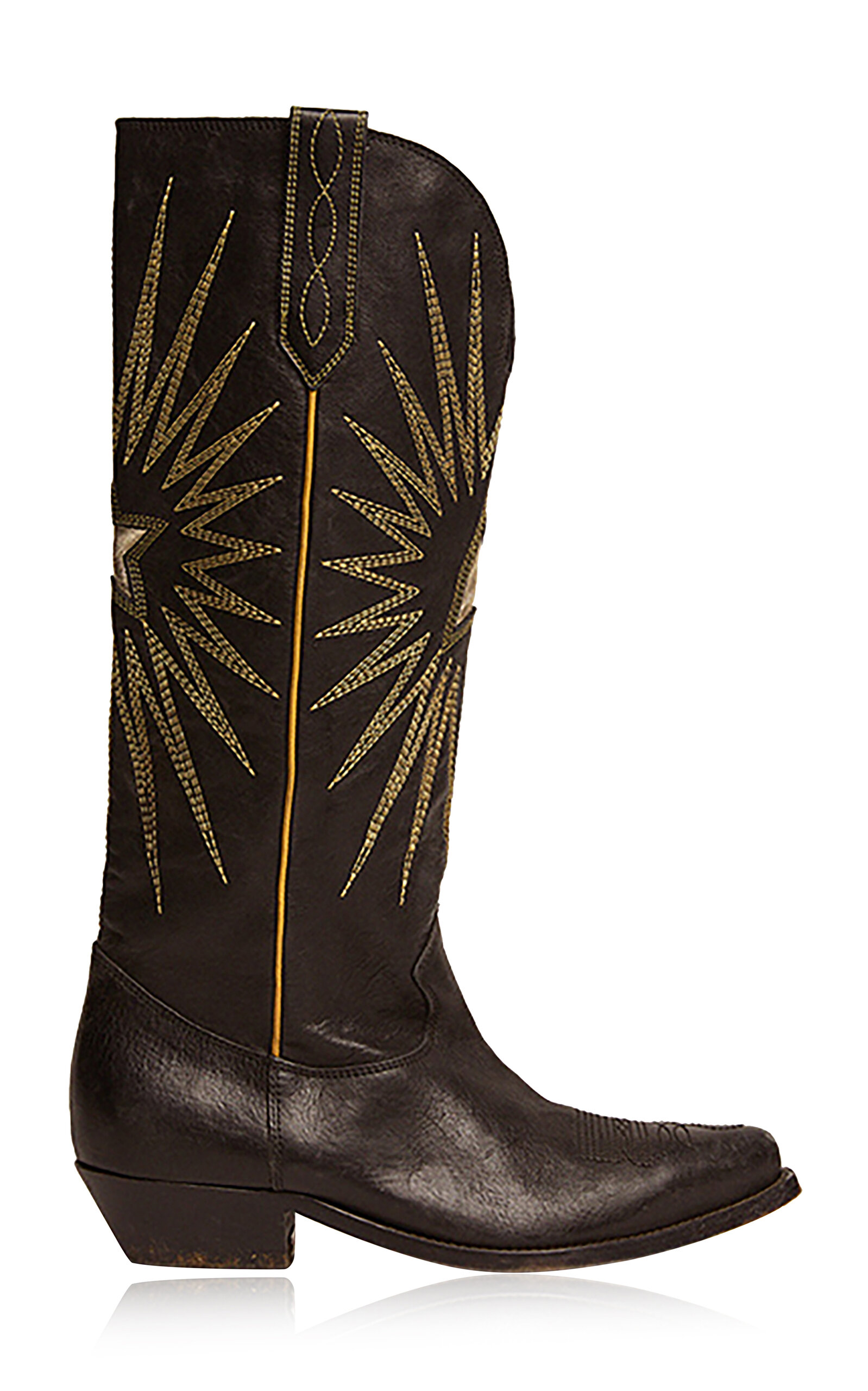 Wish Star Embroidered Leather Boot