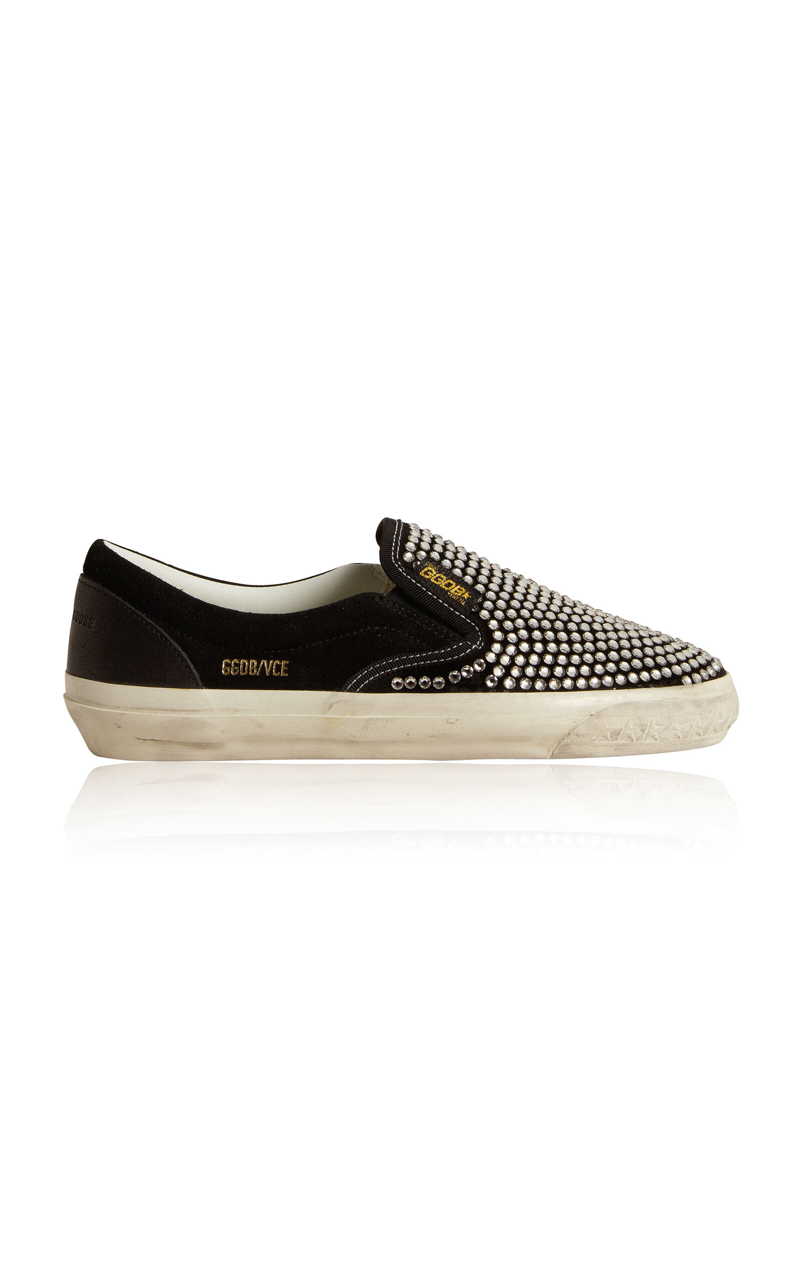 Crystal-Embellished Leather Sneaker