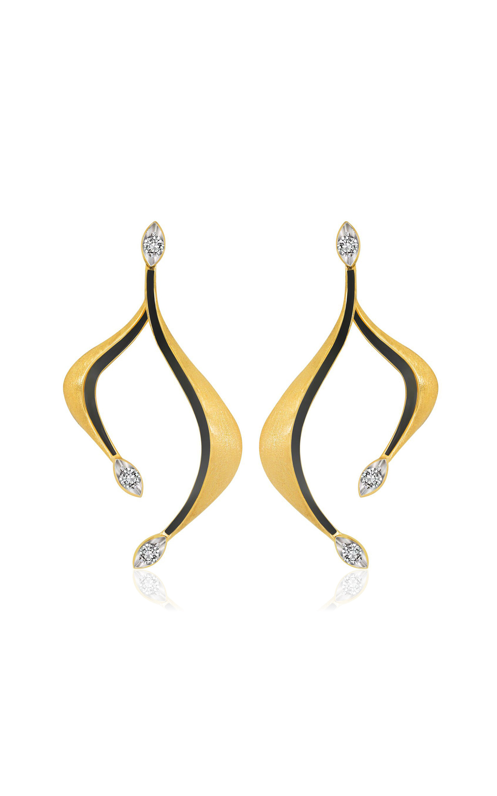 18k Yellow Gold Venetian Teardrop Earrings