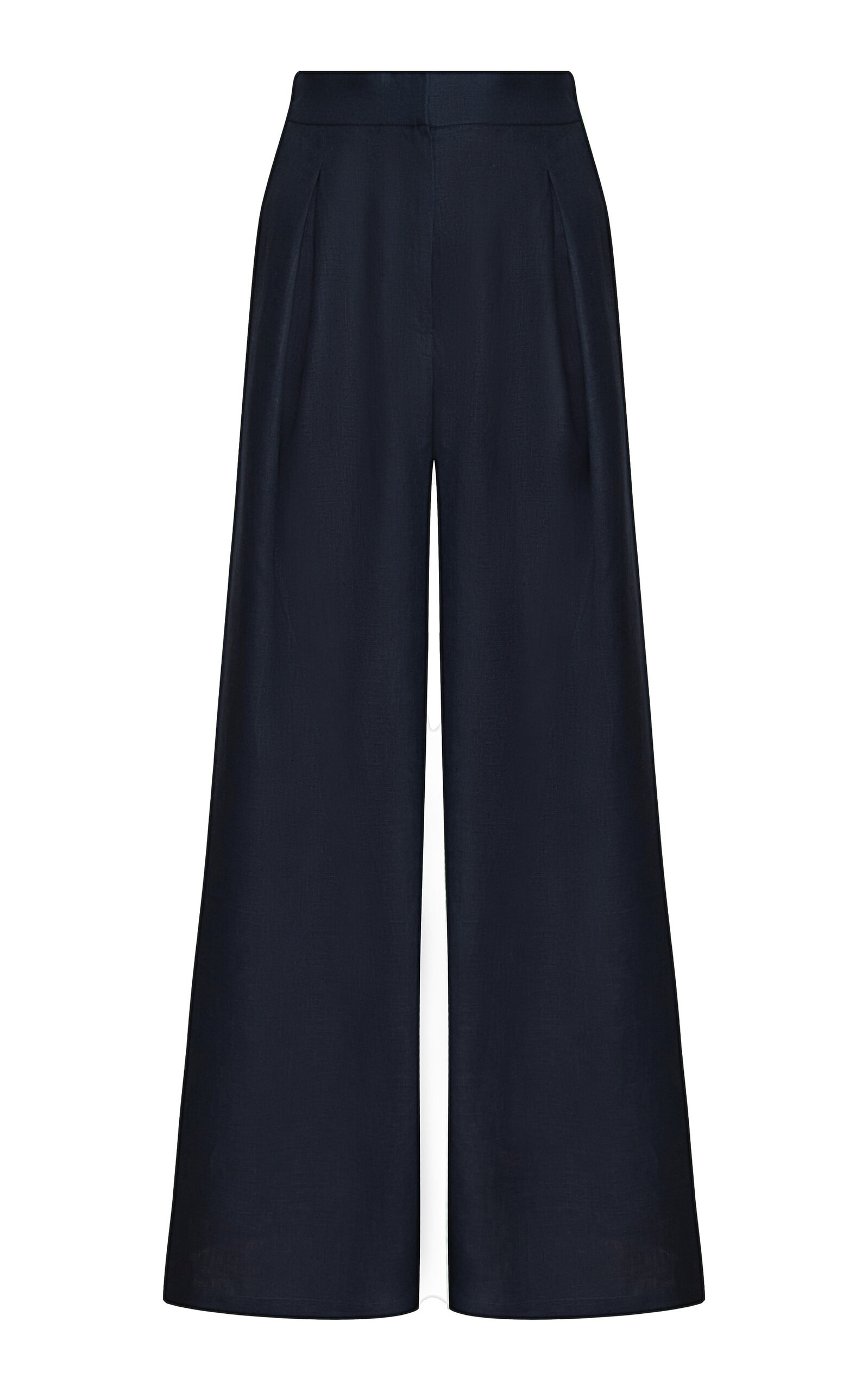 Una Metafora Pleated Linen Flared Pants