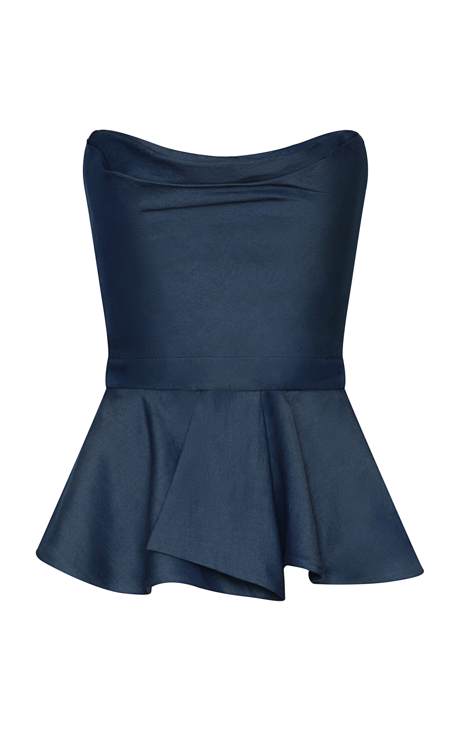 De Encanto Draped Tencel Peplum Top