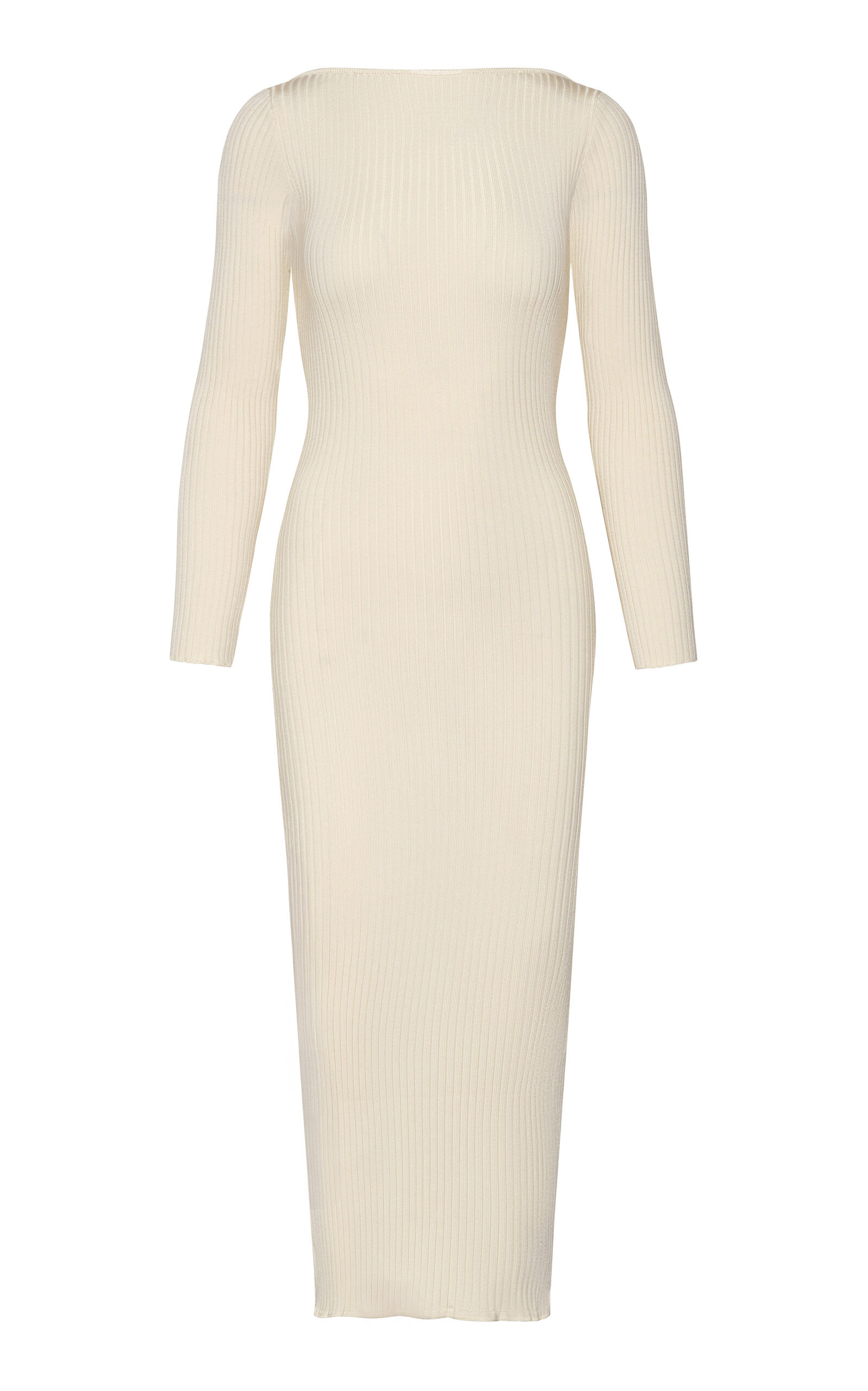 Eres Eterno Ribbed-Knit Midi Dress