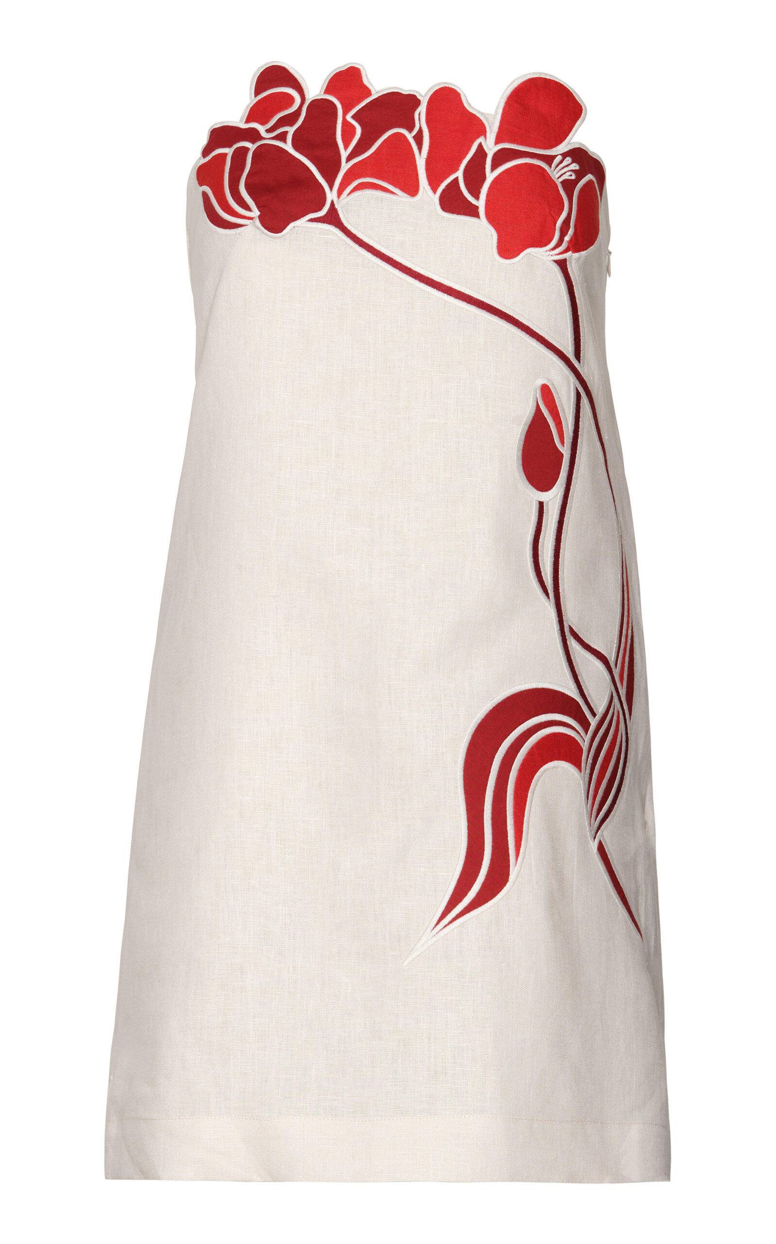 Tulipanes Embroidered Linen Mini Dress