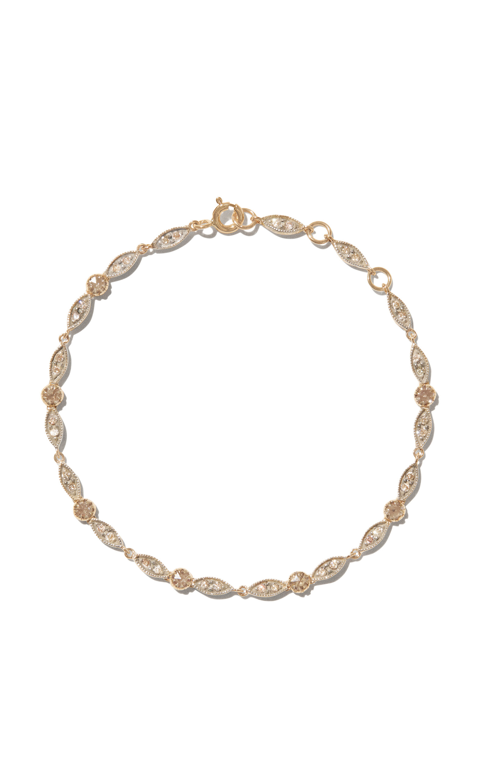 9Kt Yellow Gold And Silver Ava Bracelet Diamond