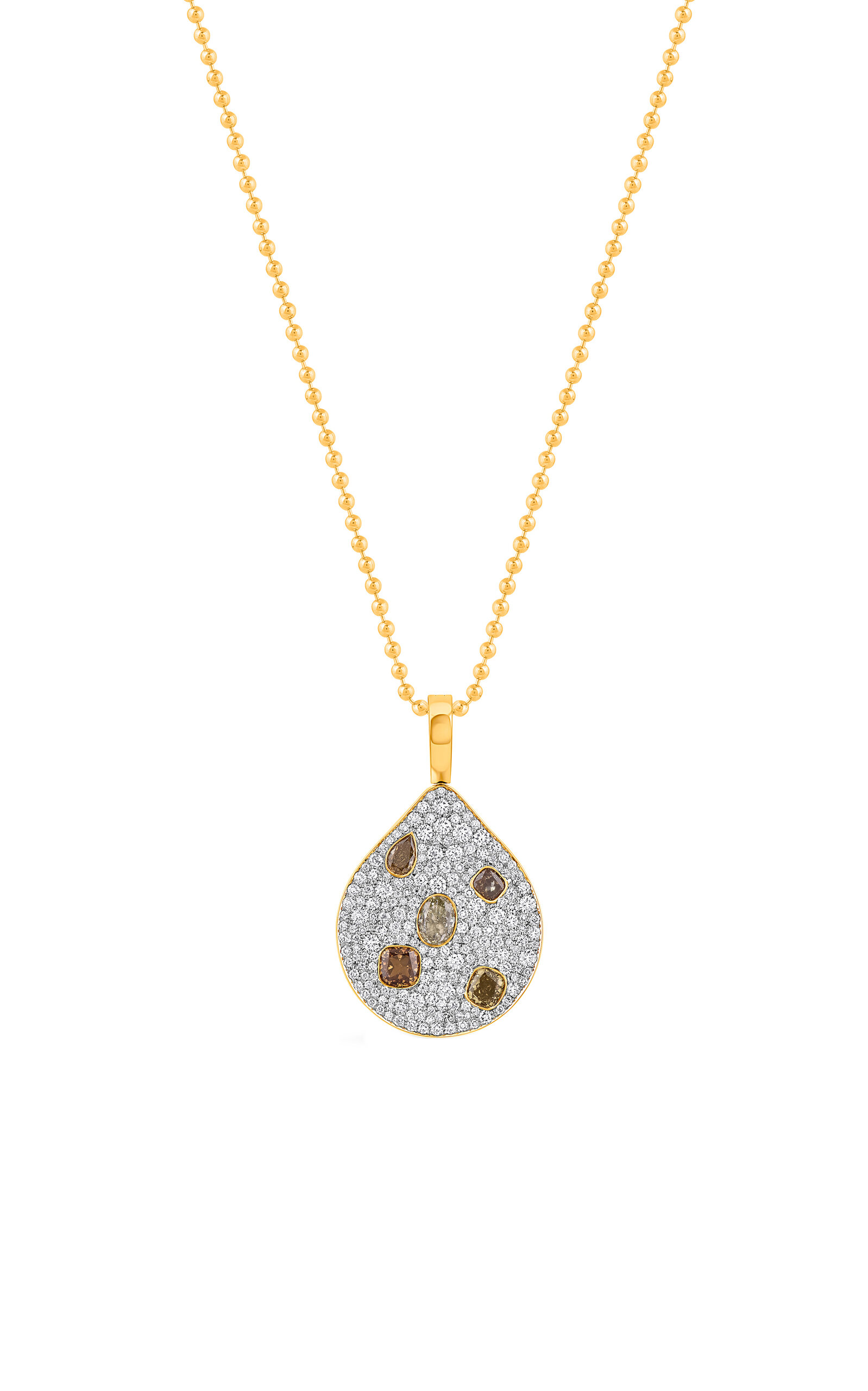 Drops of Joy 18K Yellow Gold Diamond Secret Melange Pendant