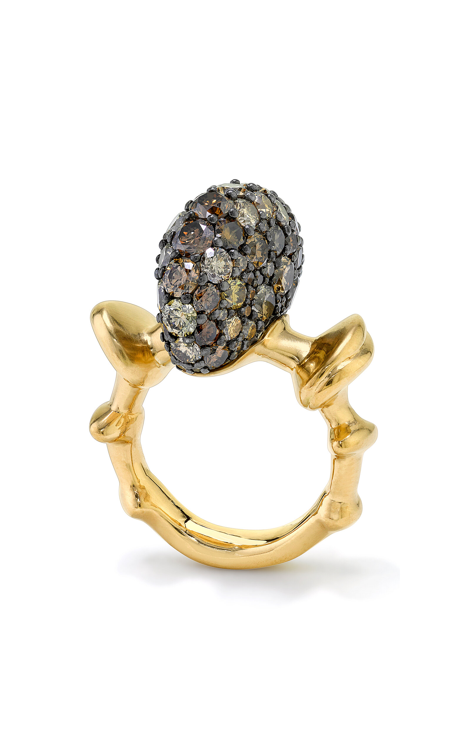 Chrona 18K Yellow Gold And Sterling Silver Diamond Ring