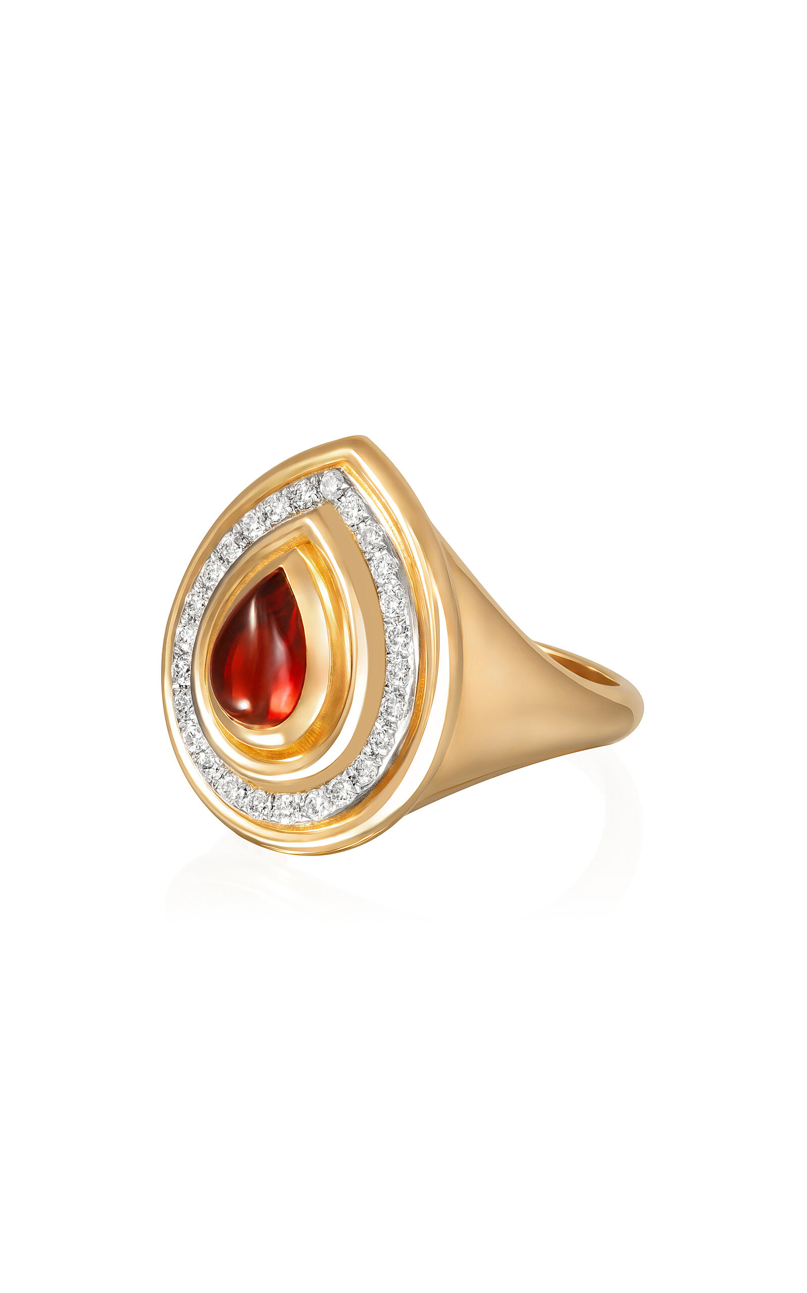 Mimmette 18K Gold Diamond; Garnet Ring