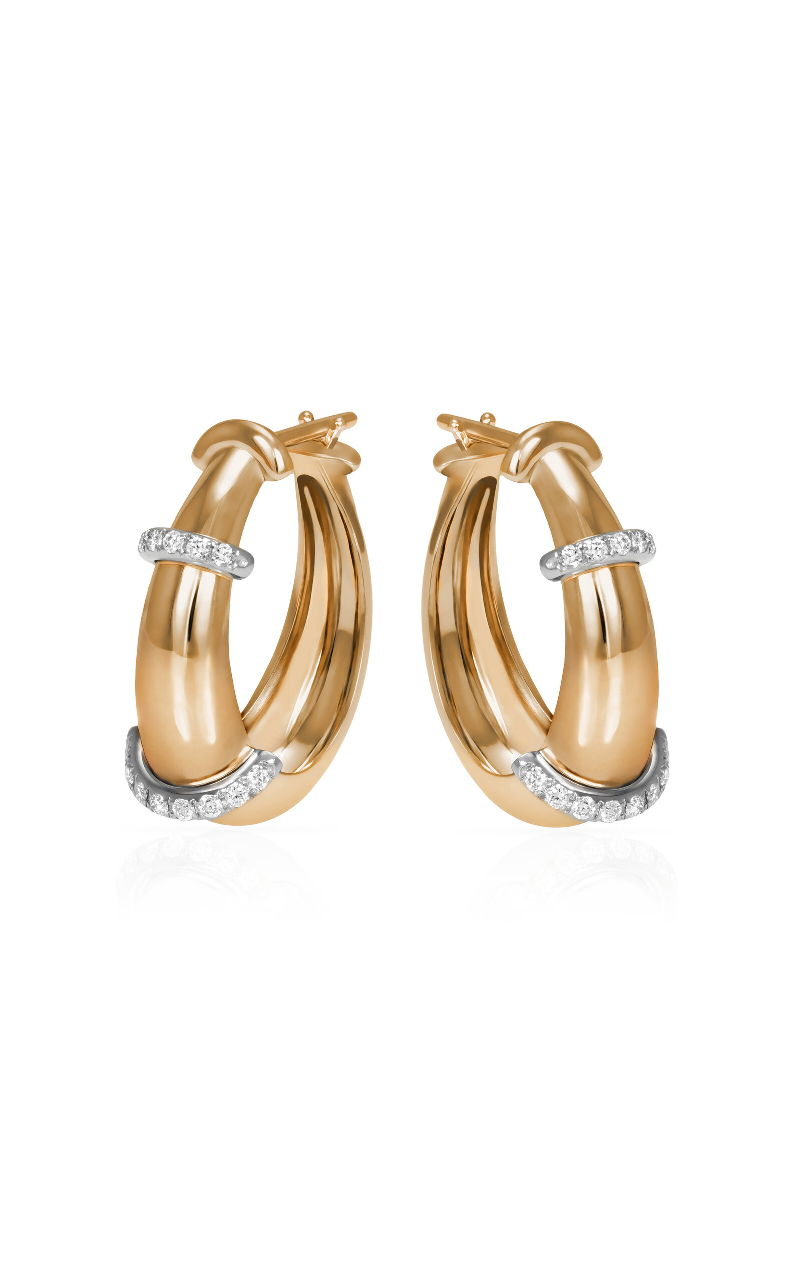 Buoy 3 18K Gold Diamond Earrings