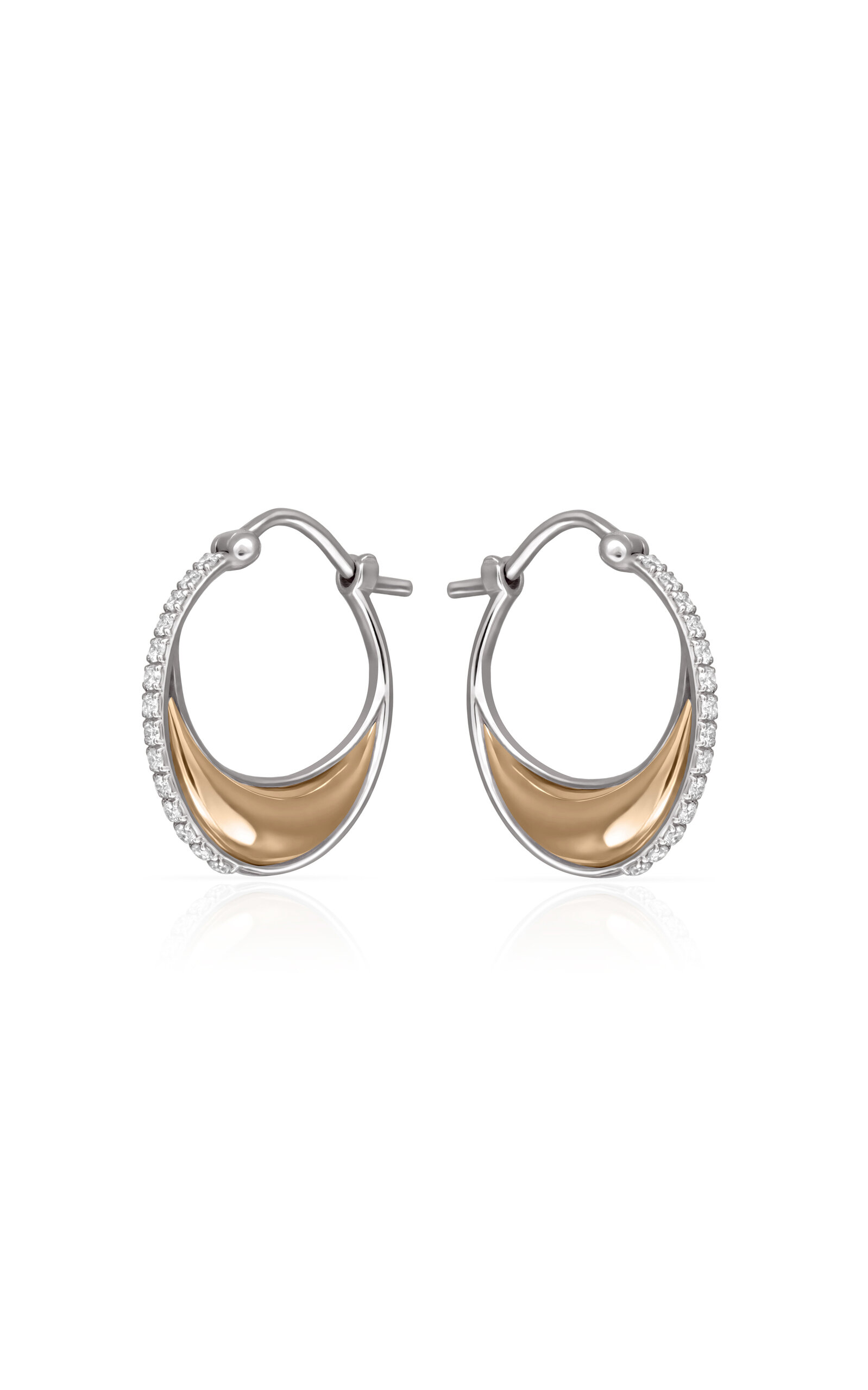 Bloop Moon 2 18K Gold Diamond Earrings