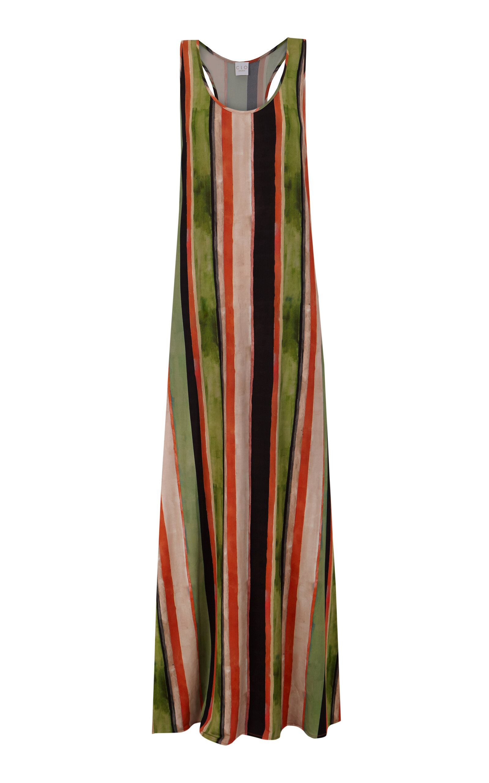 Ava Scarf-Detailed Silk Maxi Dress