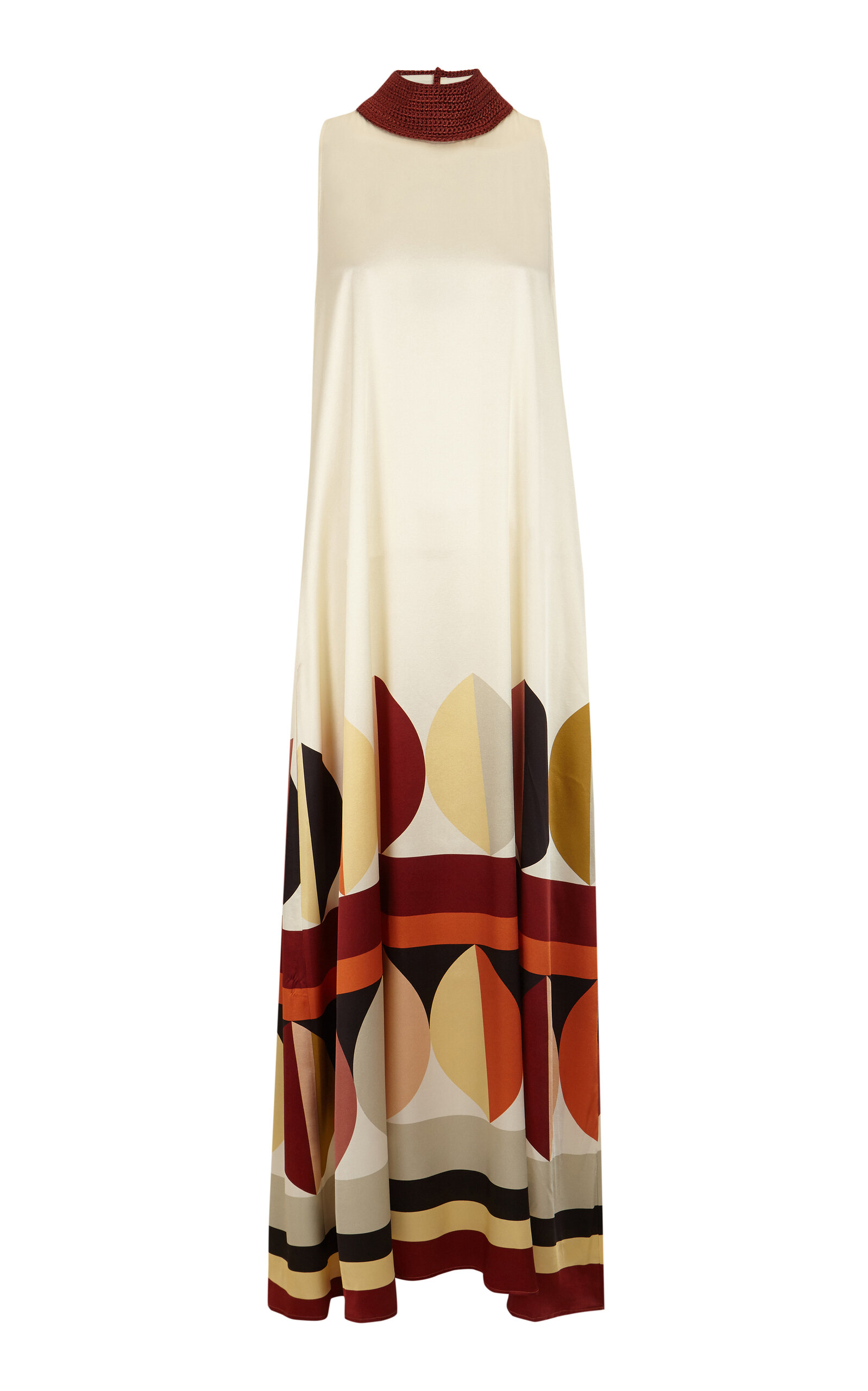 Kom Silk-Blend Turtleneck Maxi Dress