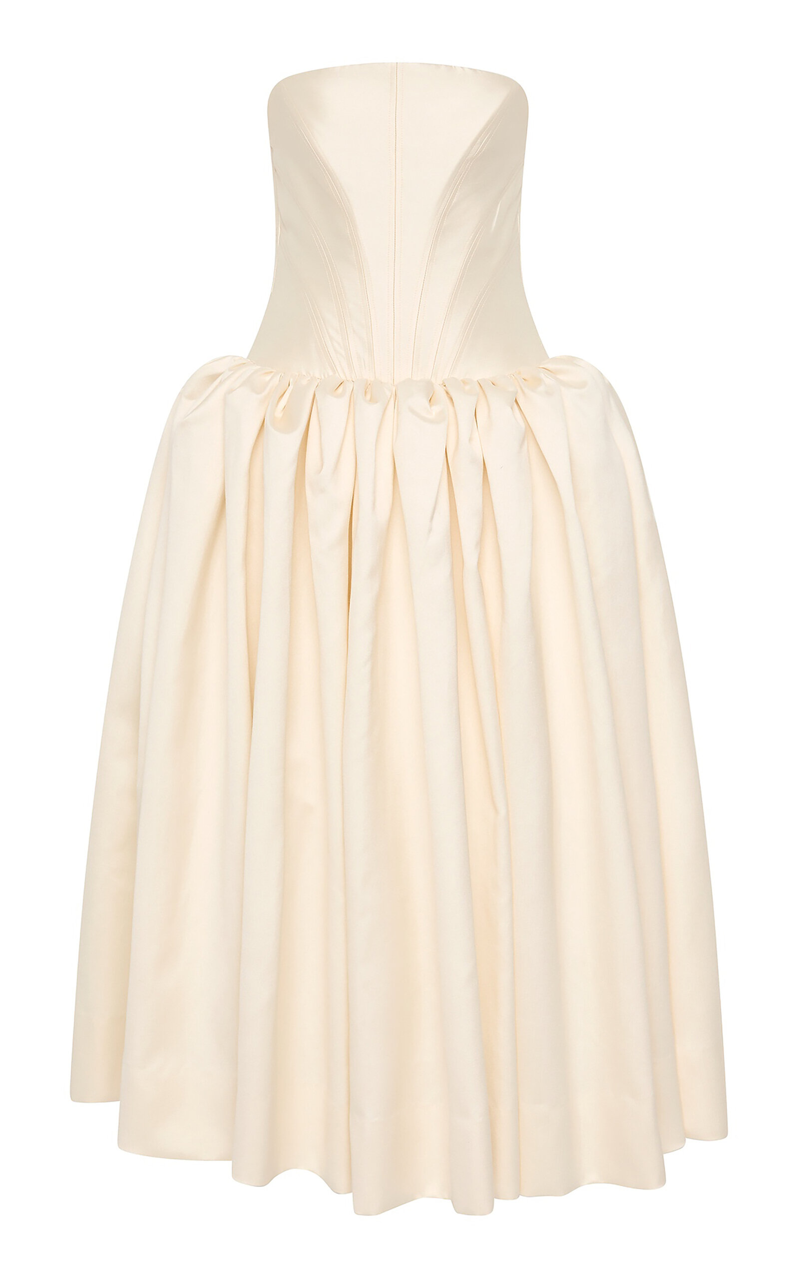 Kenny Strapless Silk-Wool Gown