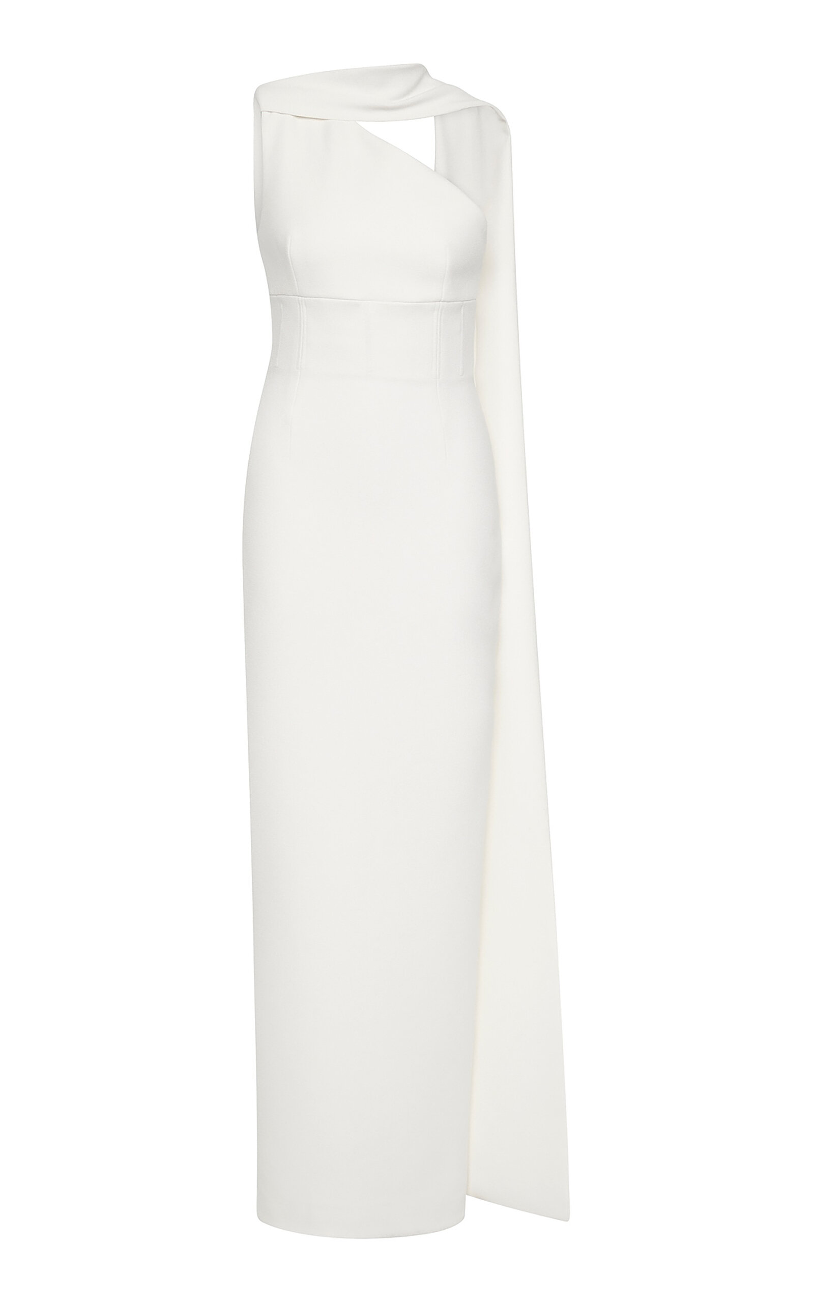 Clara Single Shoulder Capelet Gown